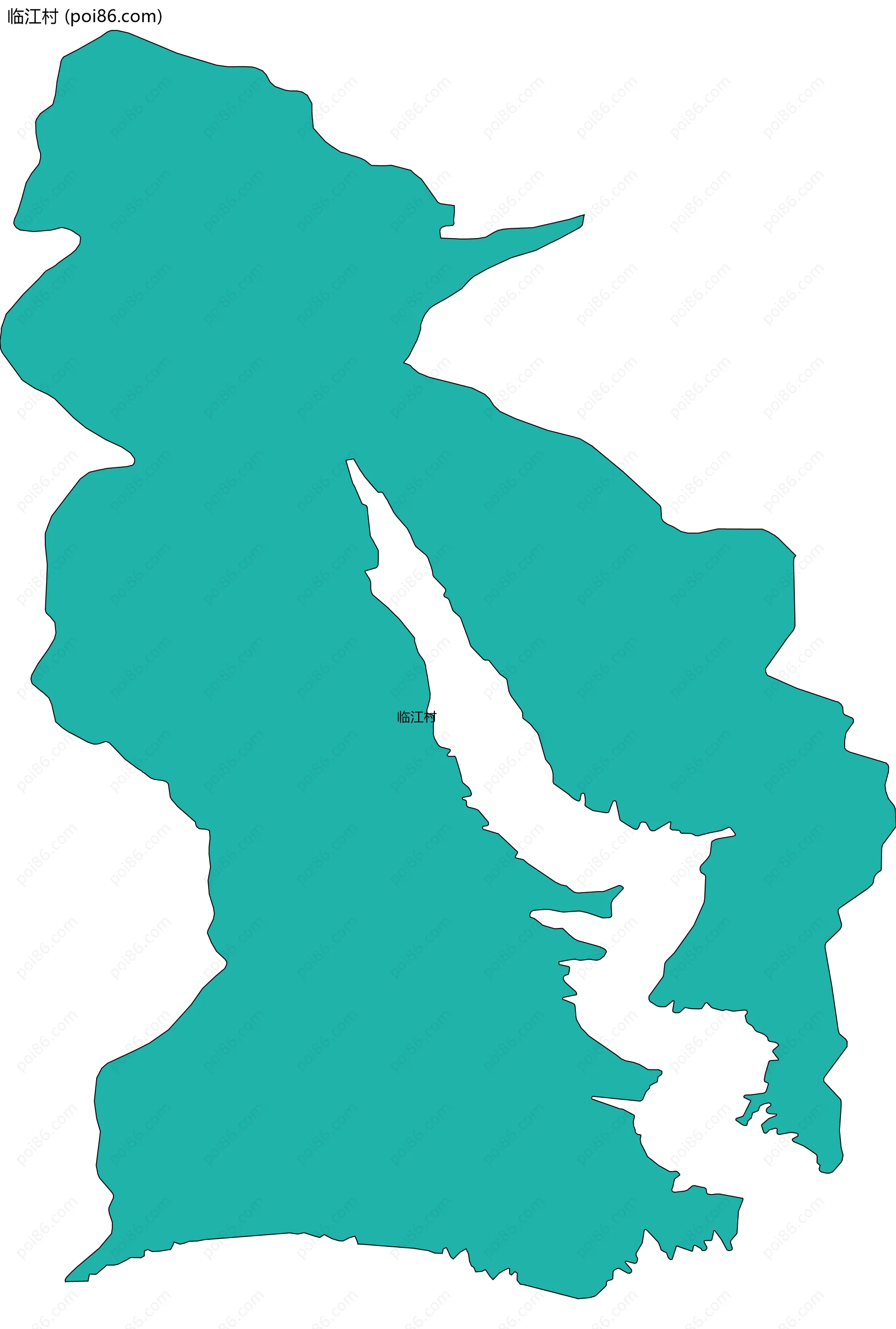 临江村边界地图