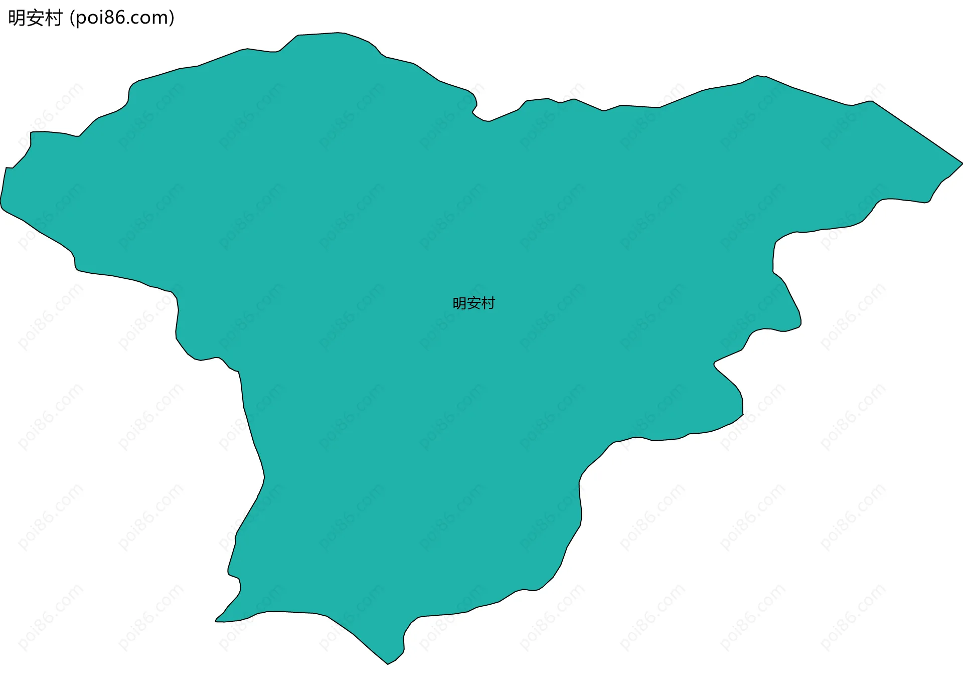 明安村边界地图