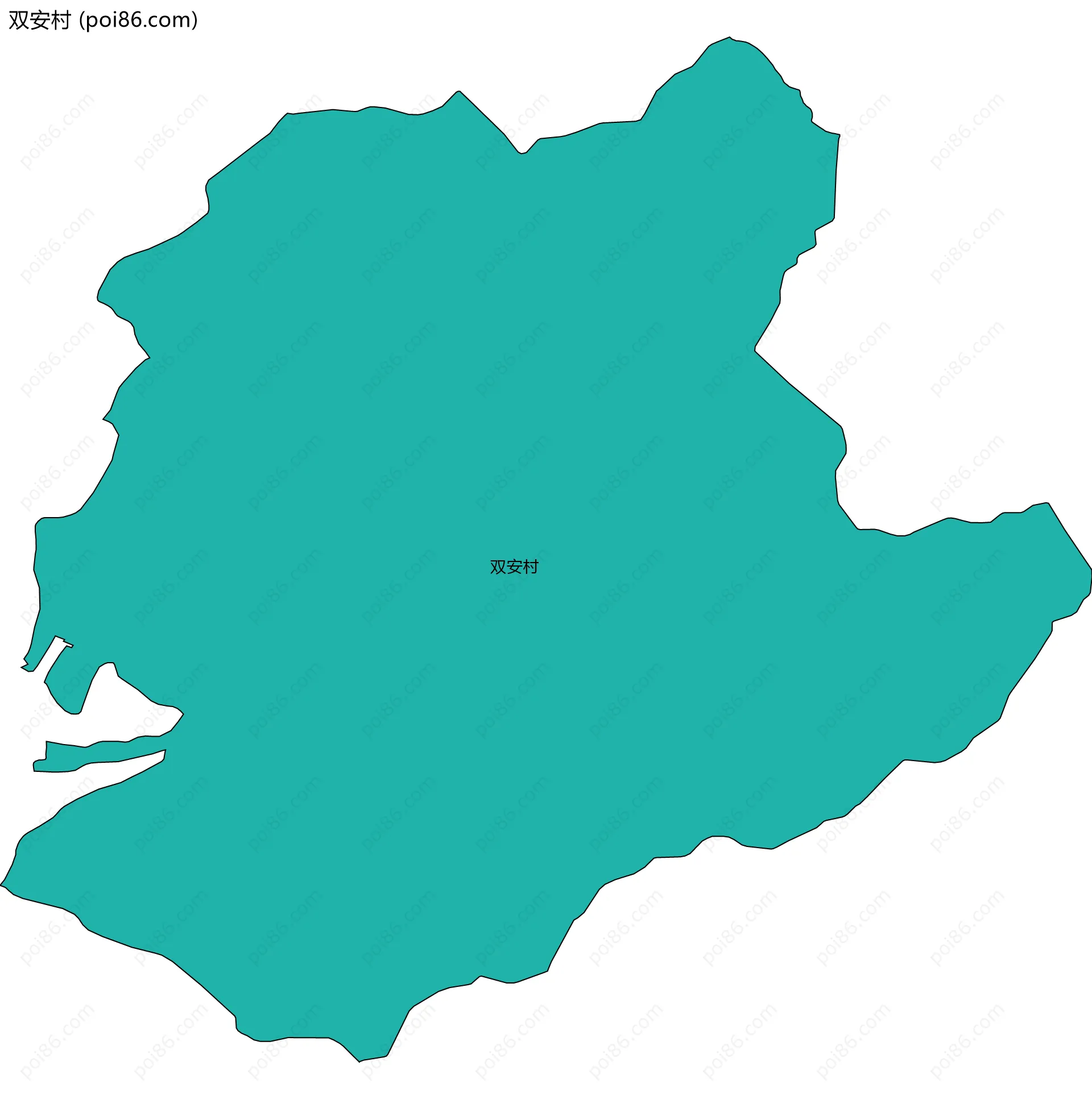 双安村边界地图