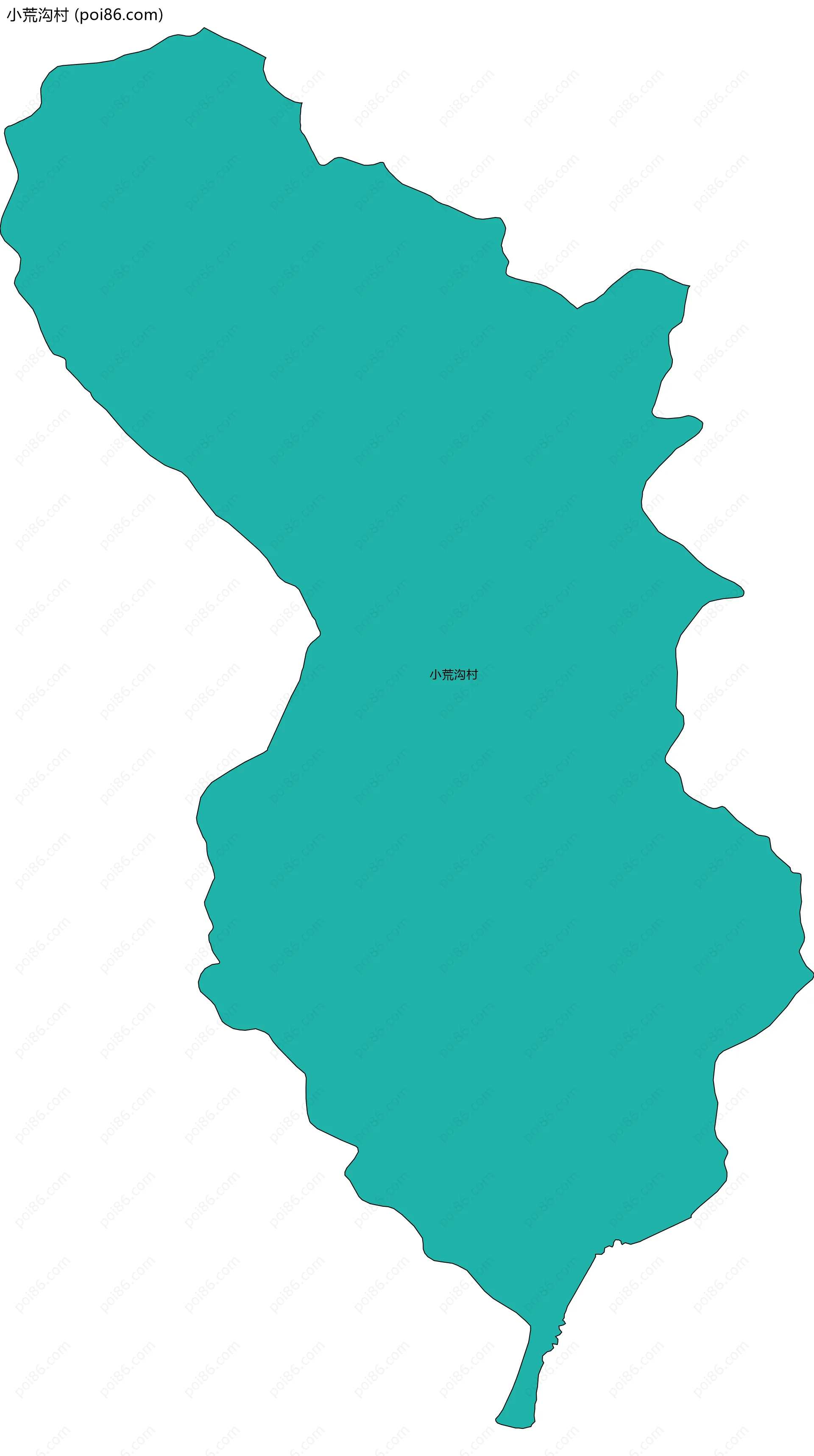 小荒沟村边界地图