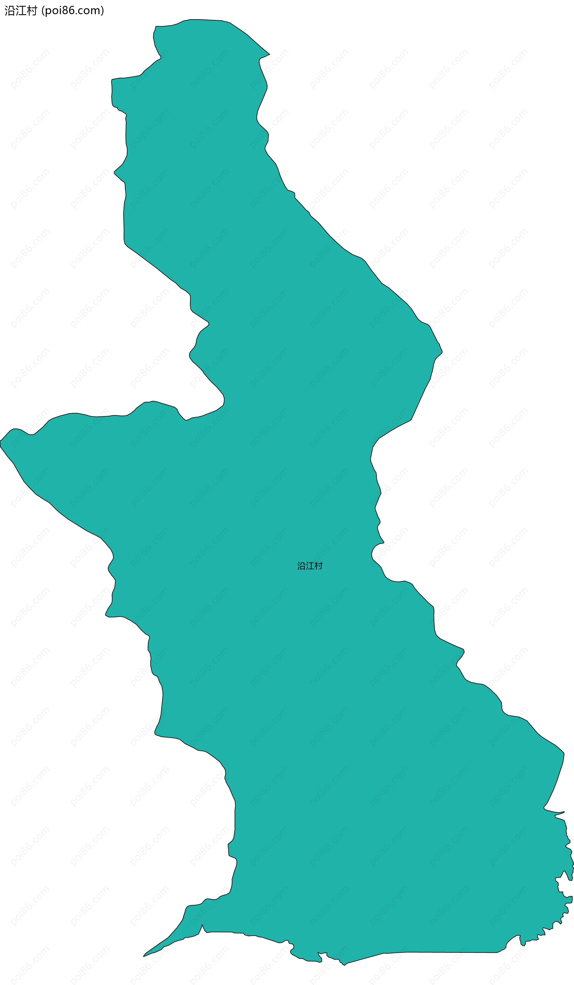 沿江村边界地图