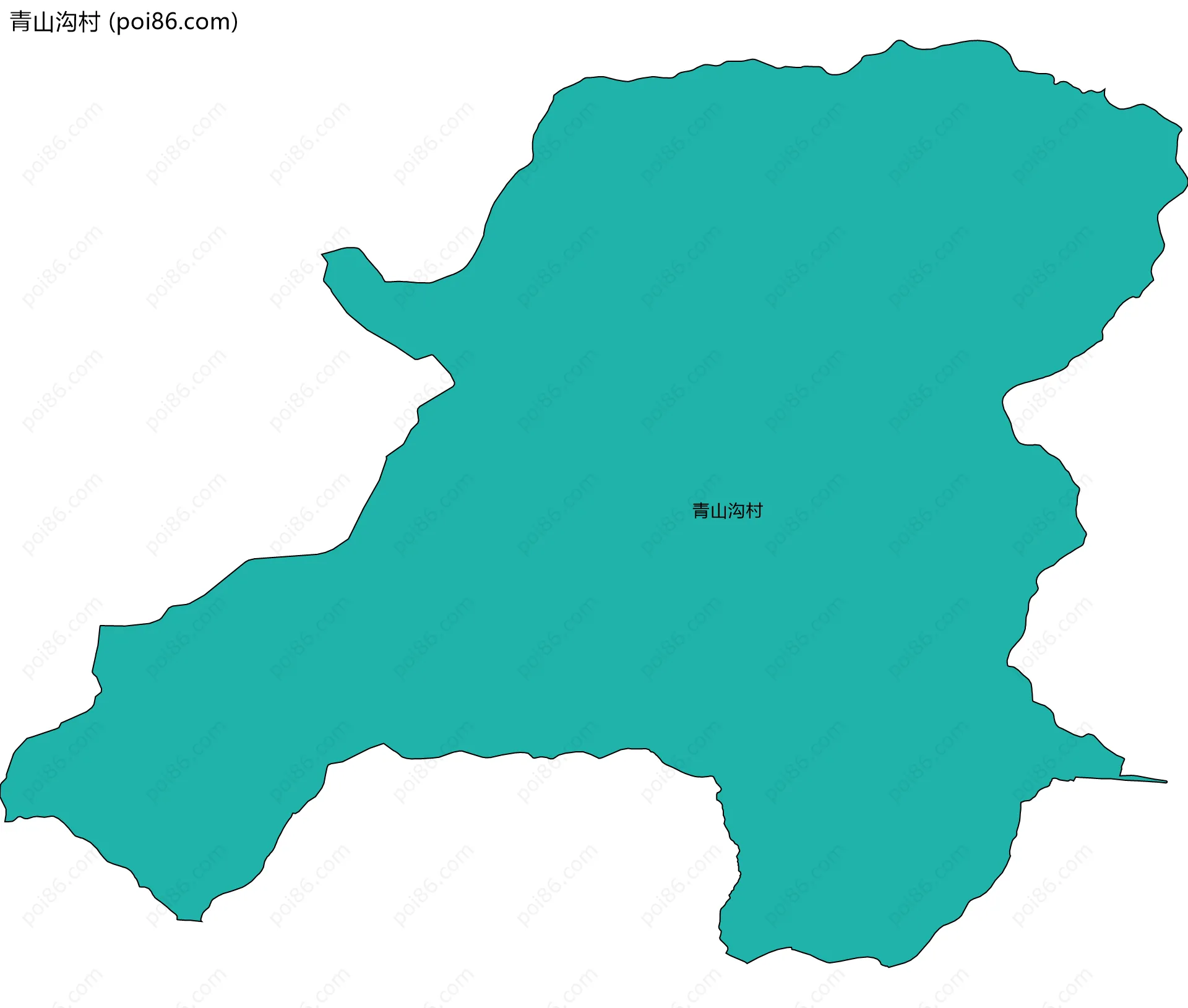 青山沟村边界地图