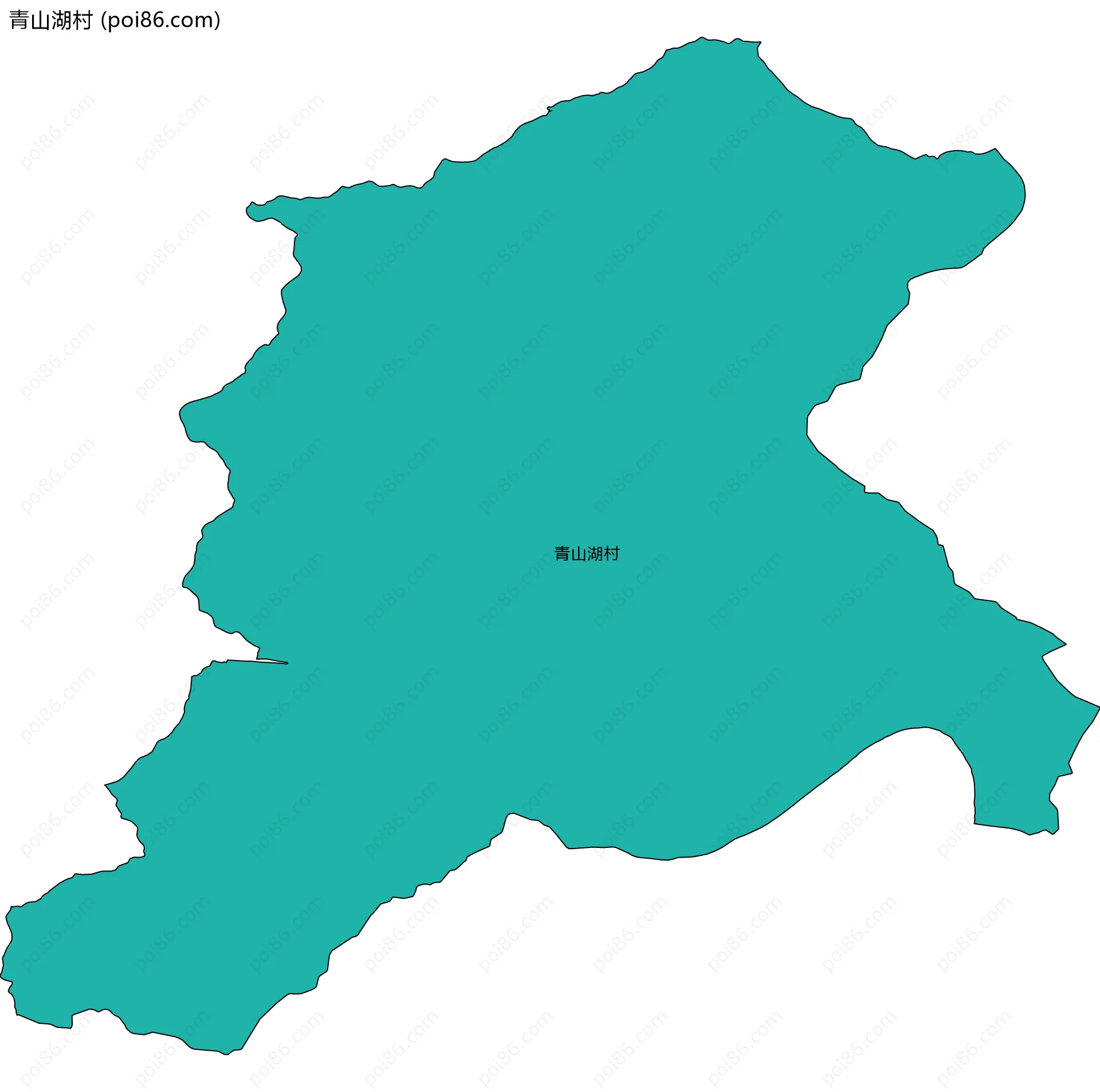 青山湖村边界地图