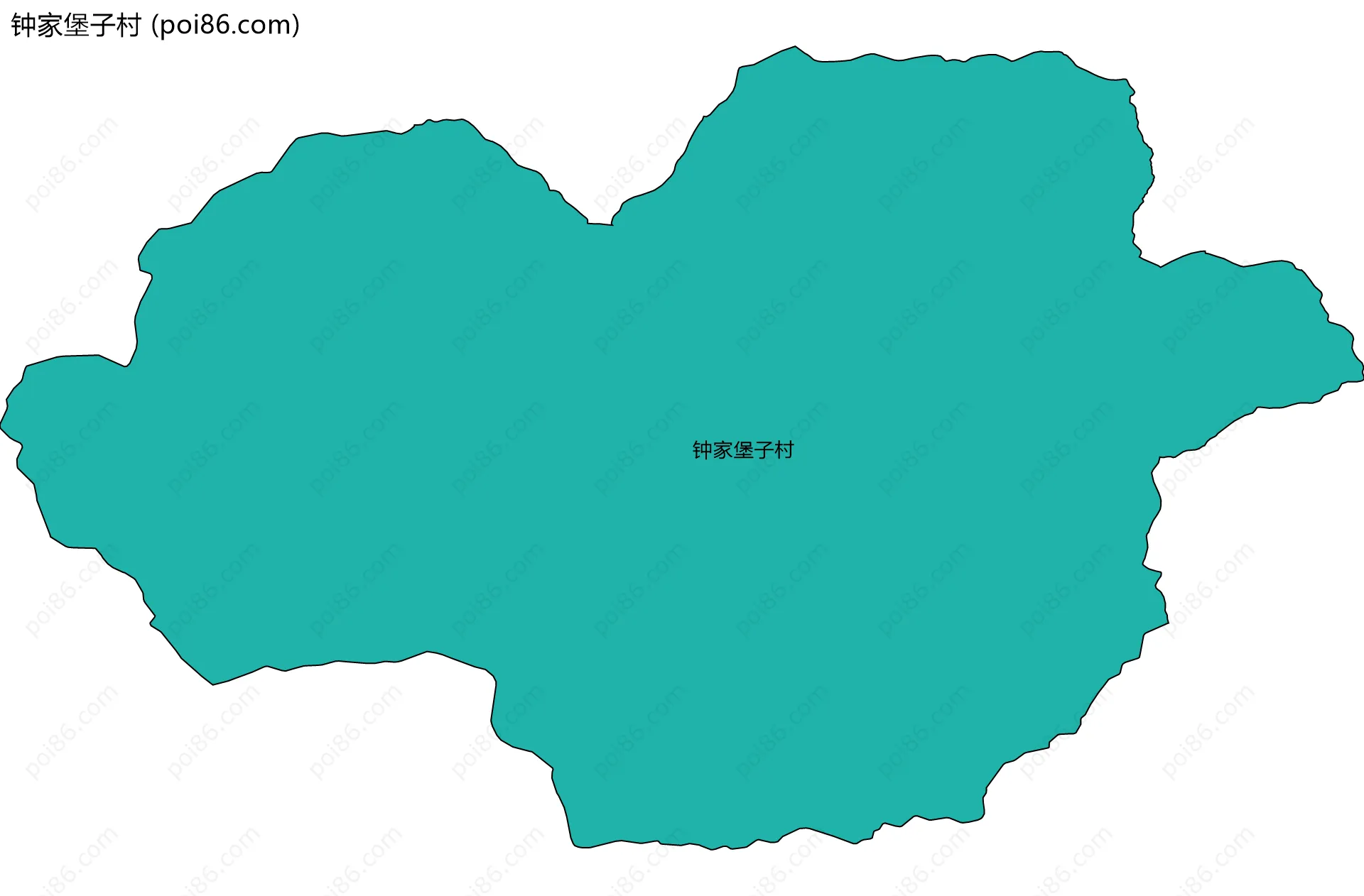 钟家堡子村边界地图