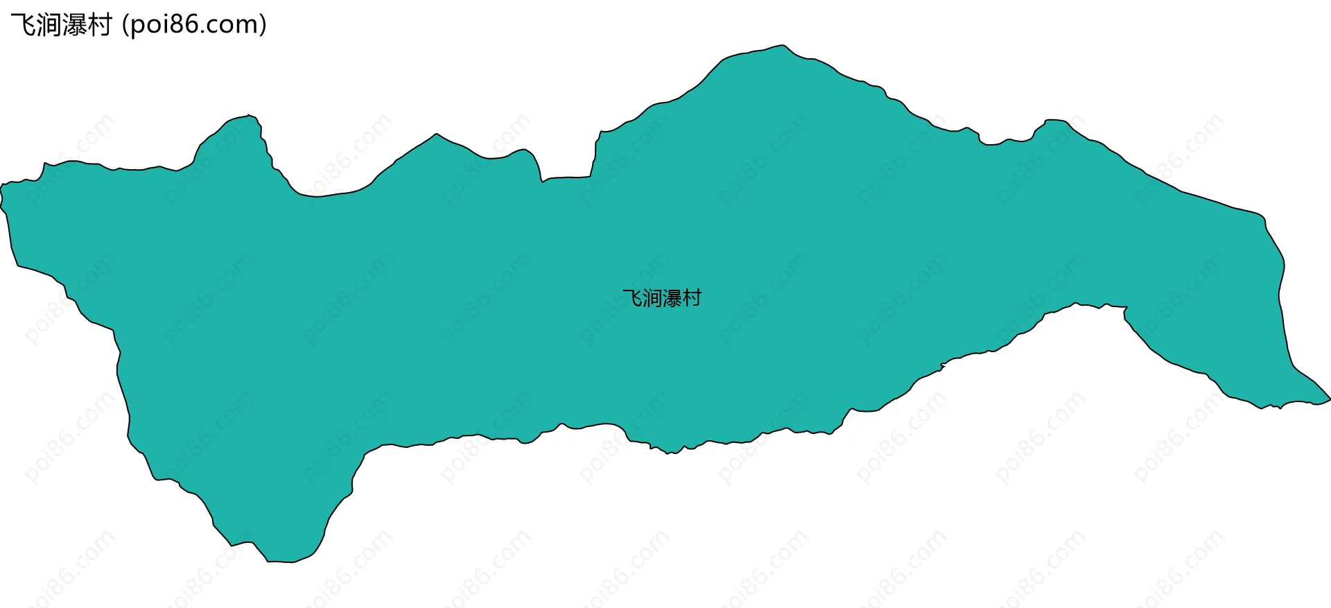 飞涧瀑村边界地图