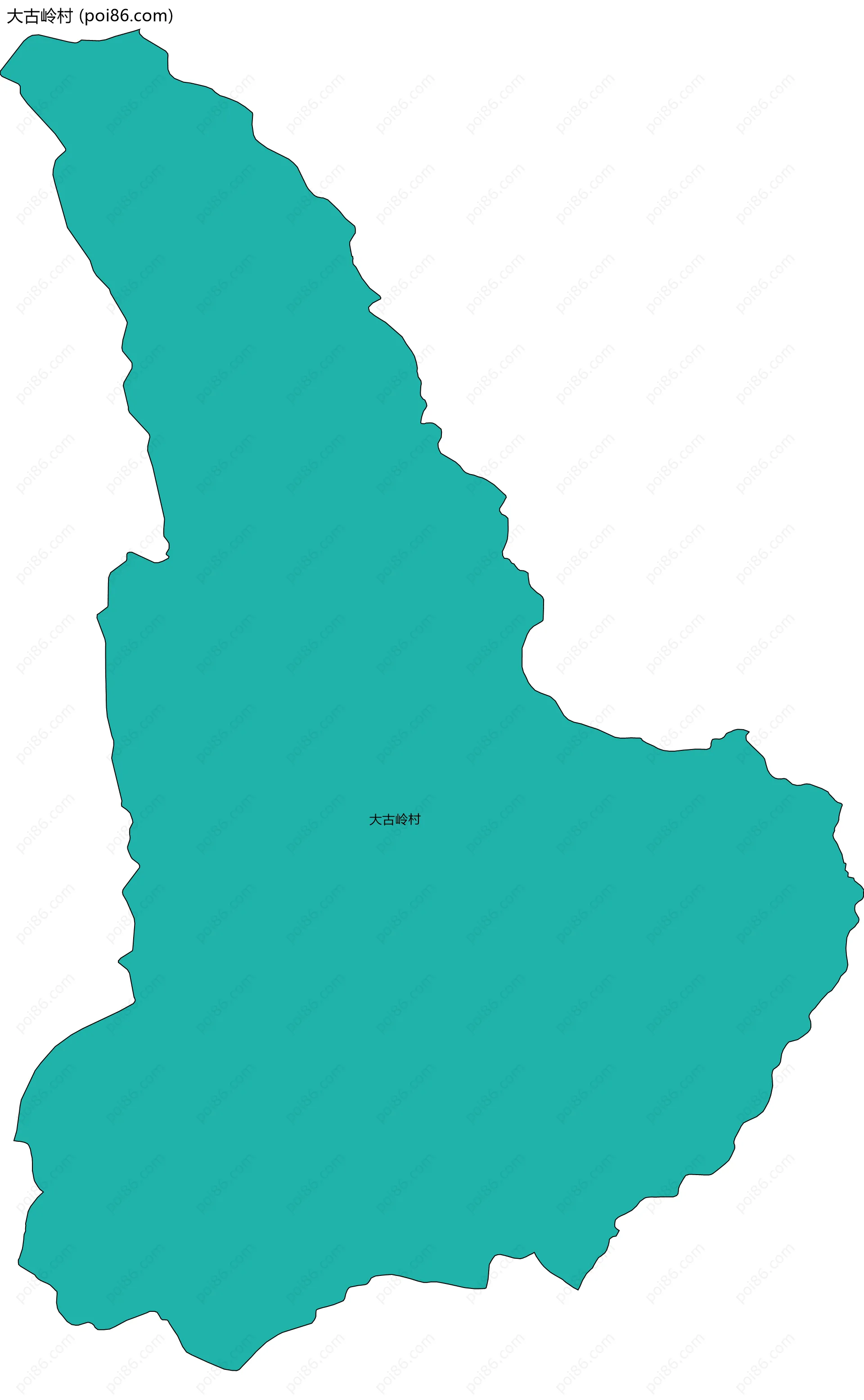 大古岭村边界地图