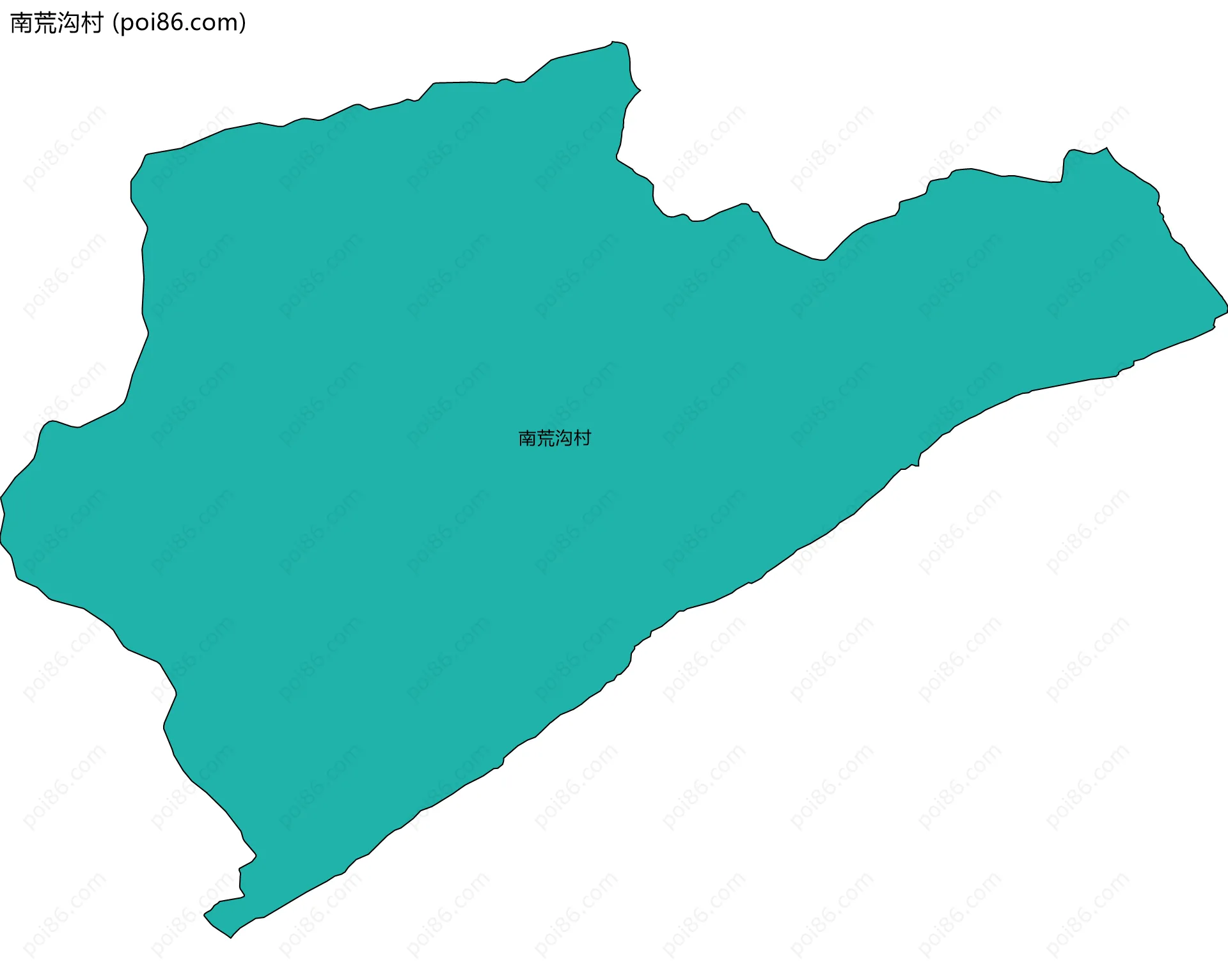南荒沟村边界地图