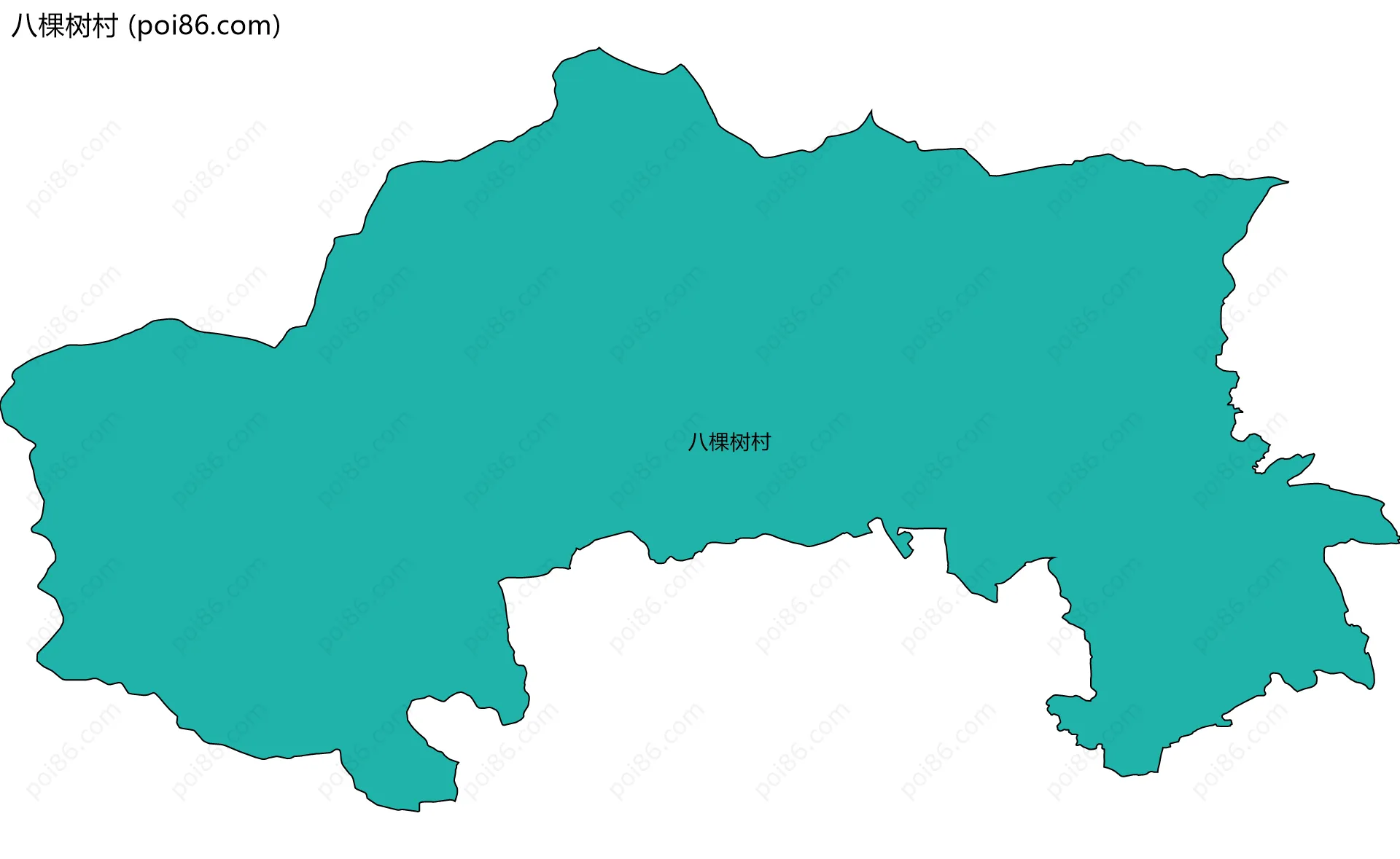 八棵树村边界地图