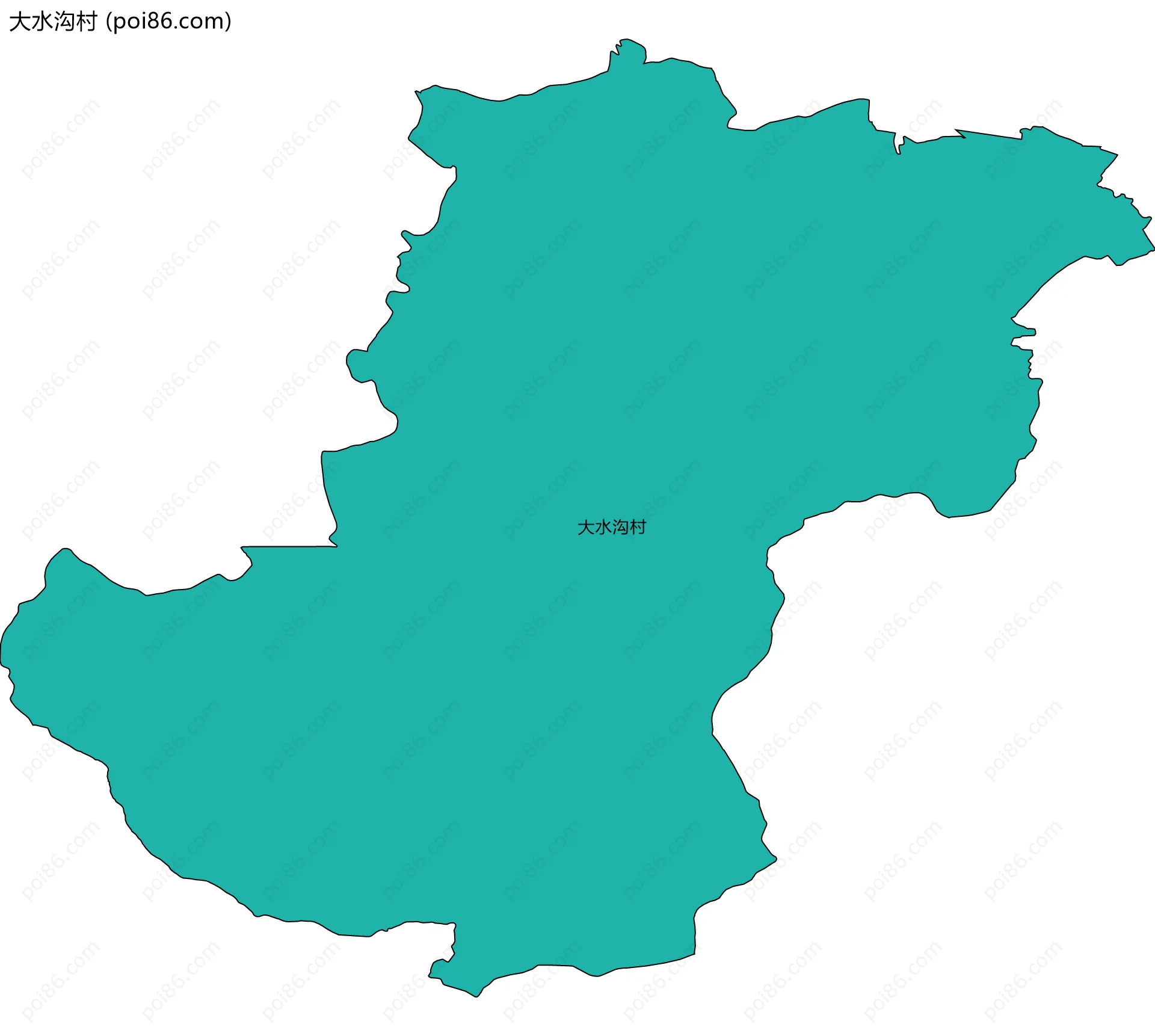 大水沟村边界地图