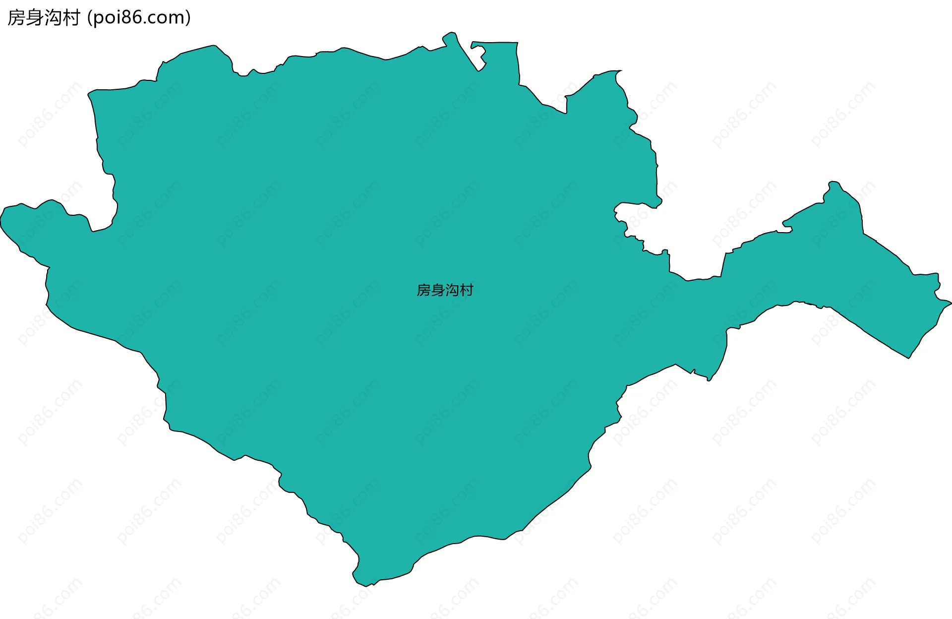 房身沟村边界地图