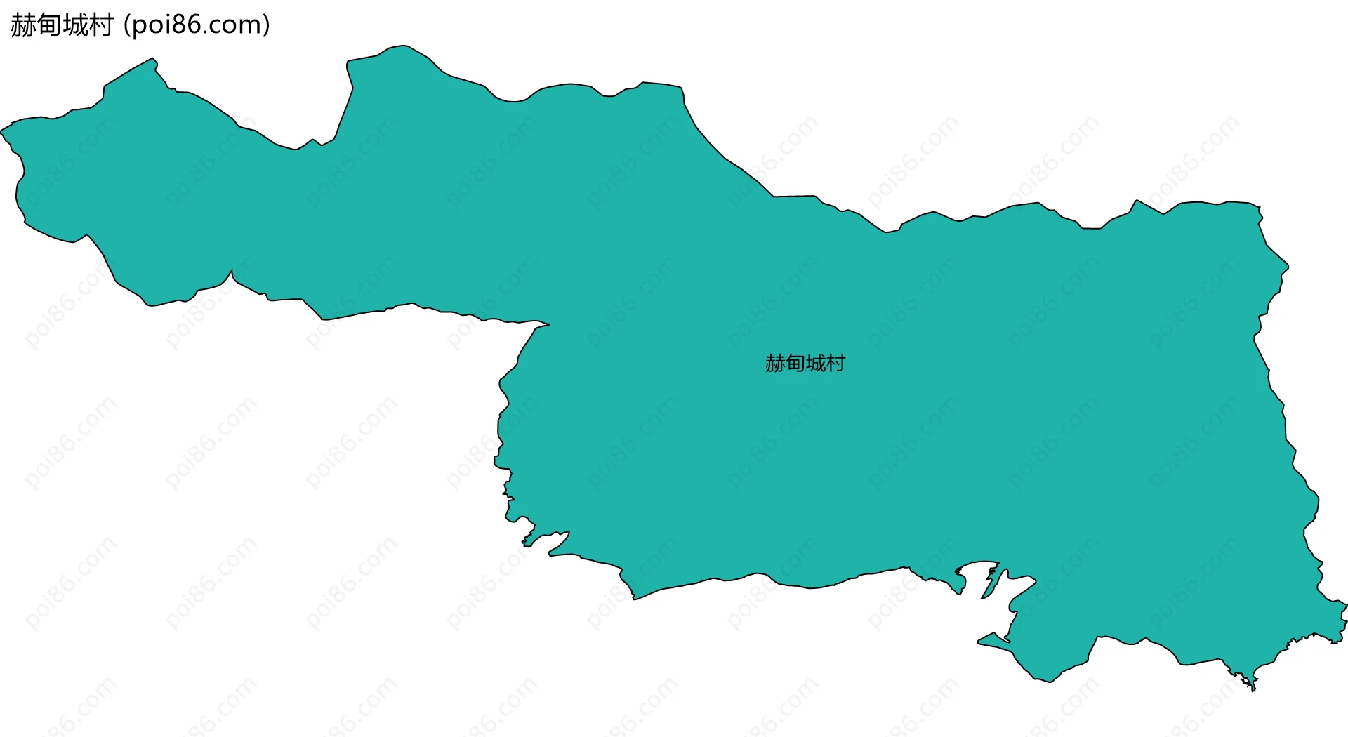 赫甸城村边界地图