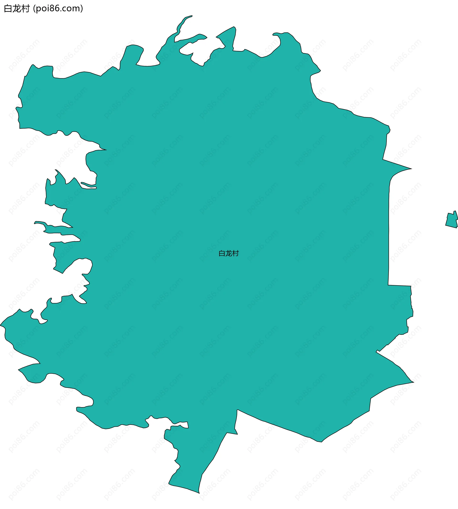 白龙村边界地图