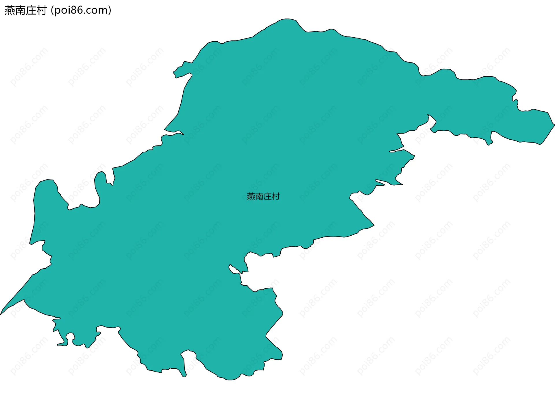 燕南庄村边界地图