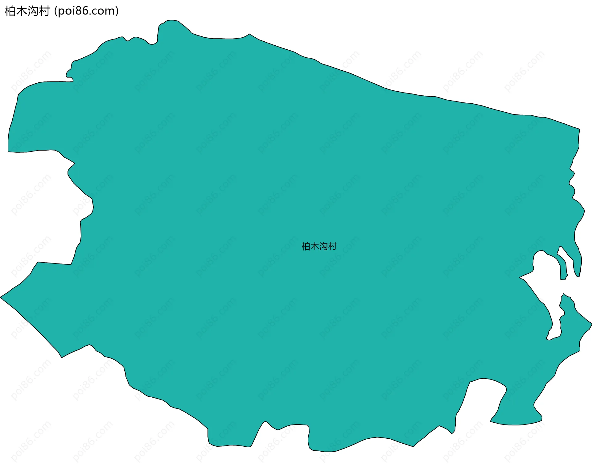 柏木沟村边界地图