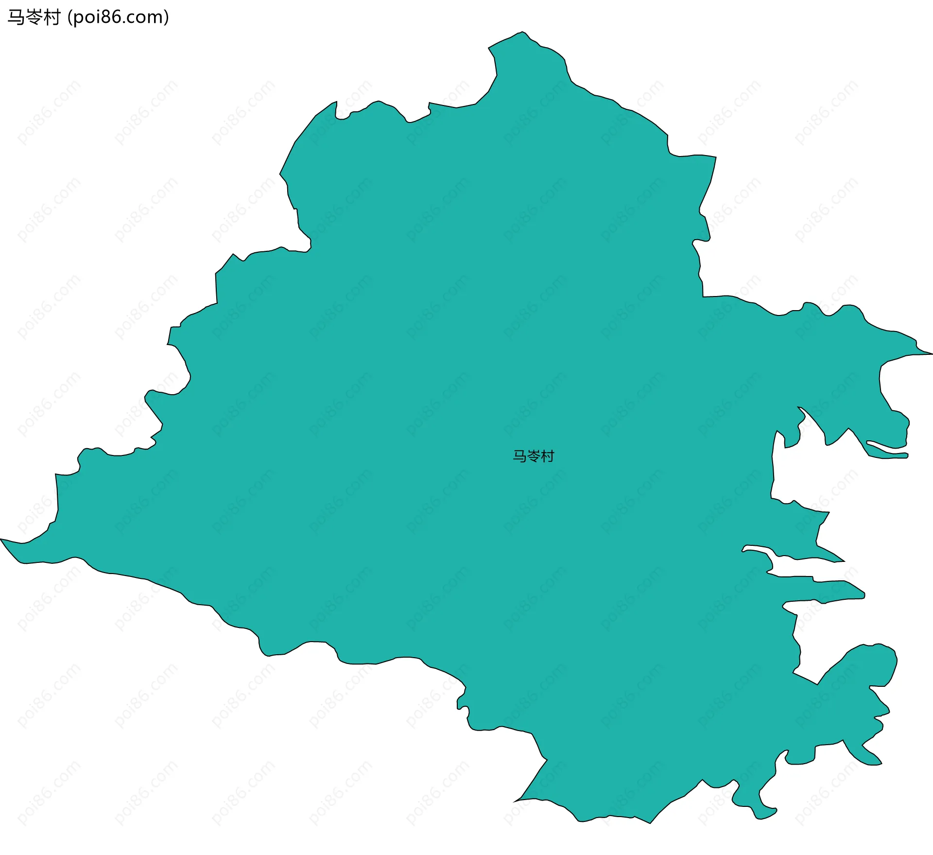 马岺村边界地图