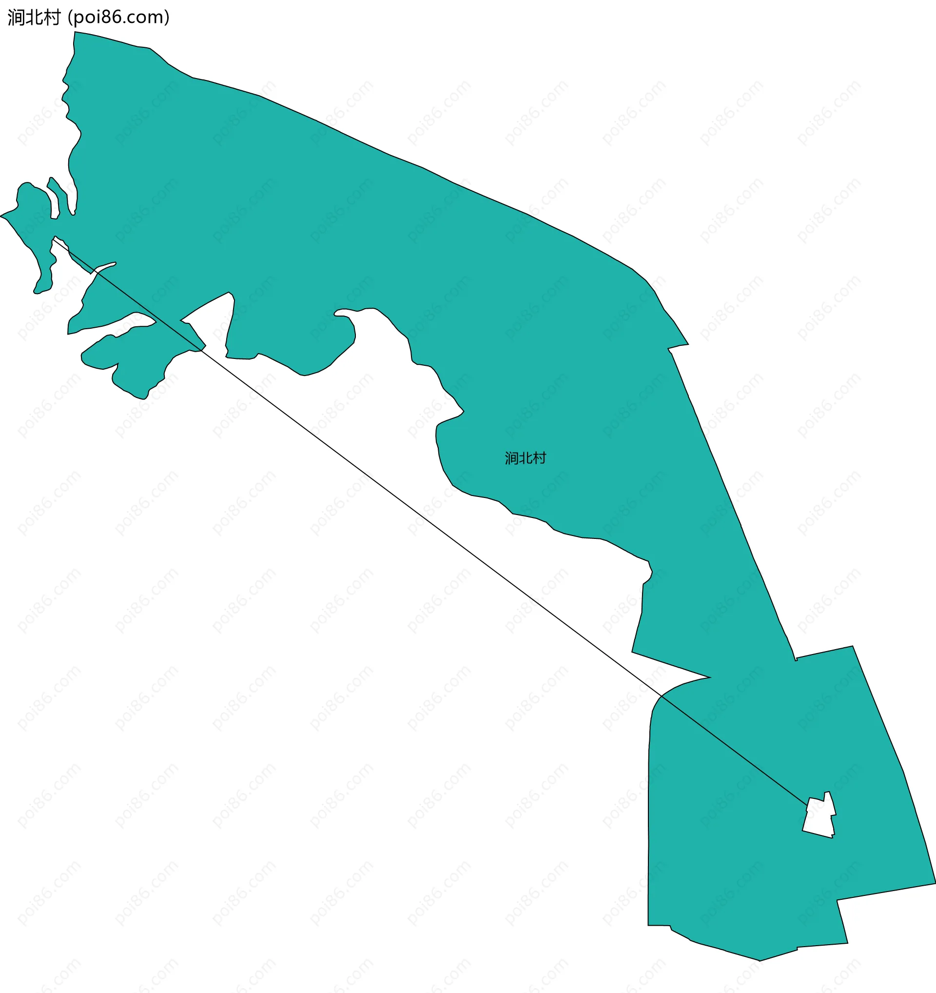 涧北村边界地图