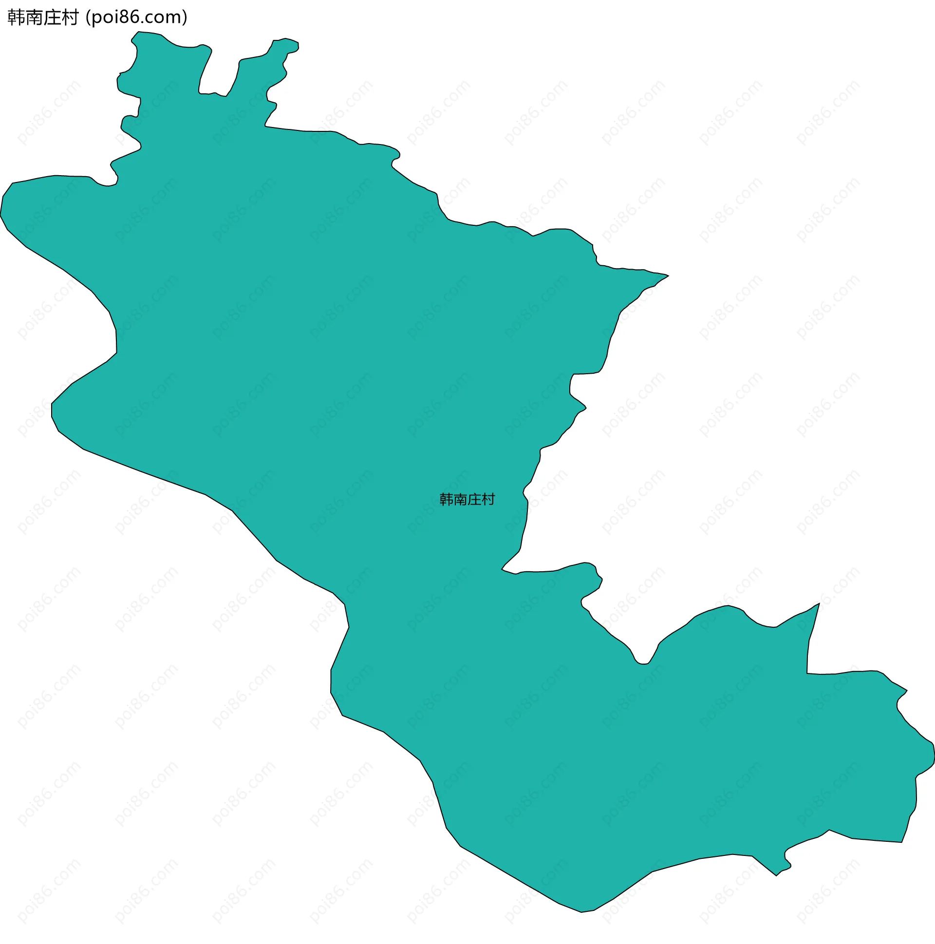 韩南庄村边界地图