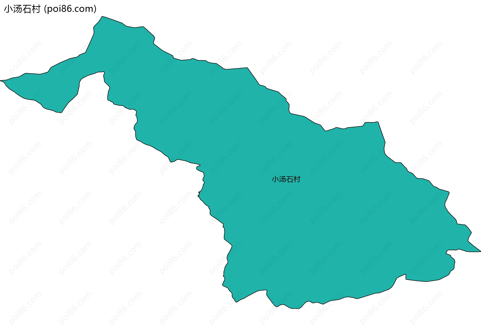 小汤石村边界地图