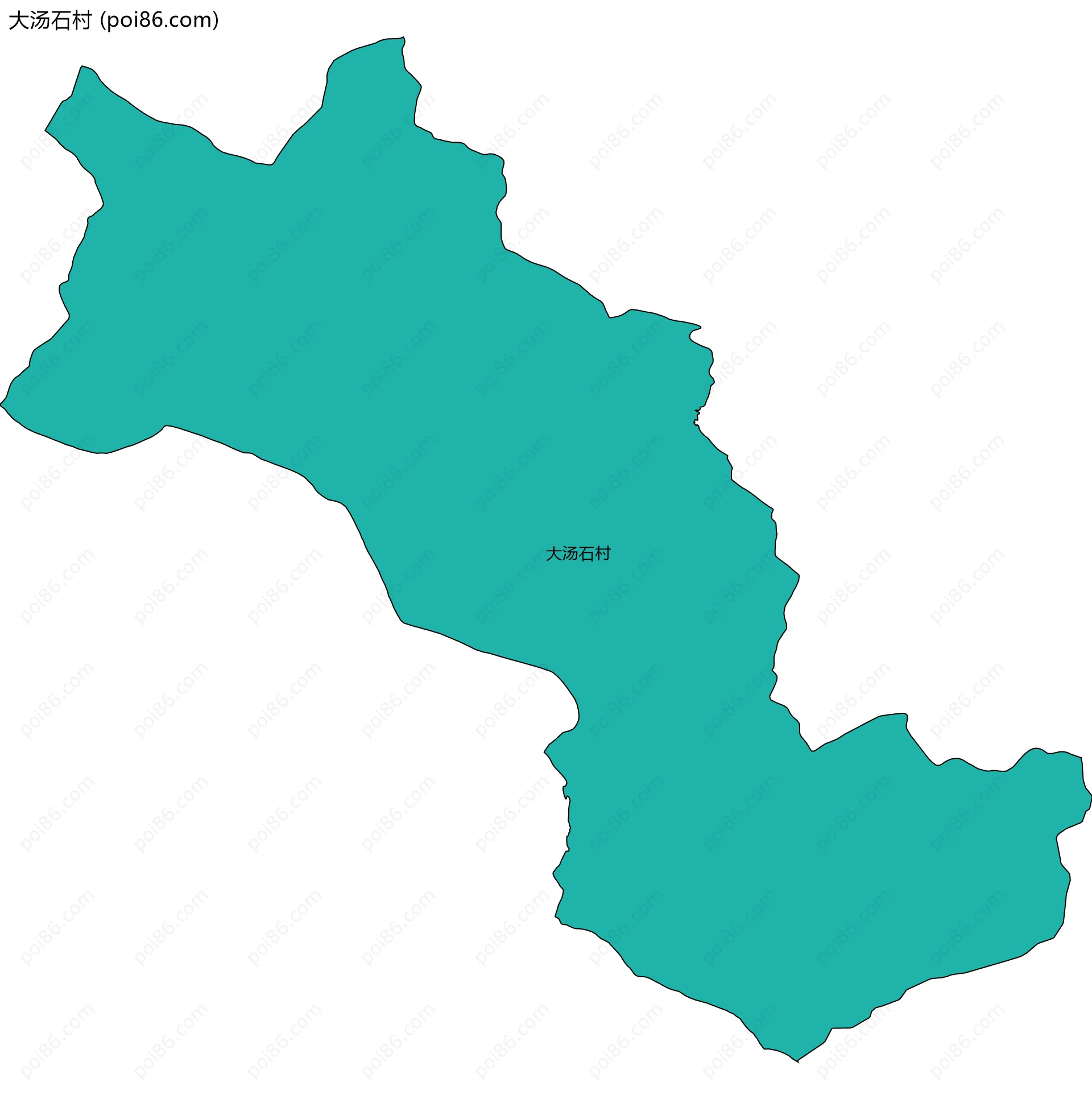 大汤石村边界地图