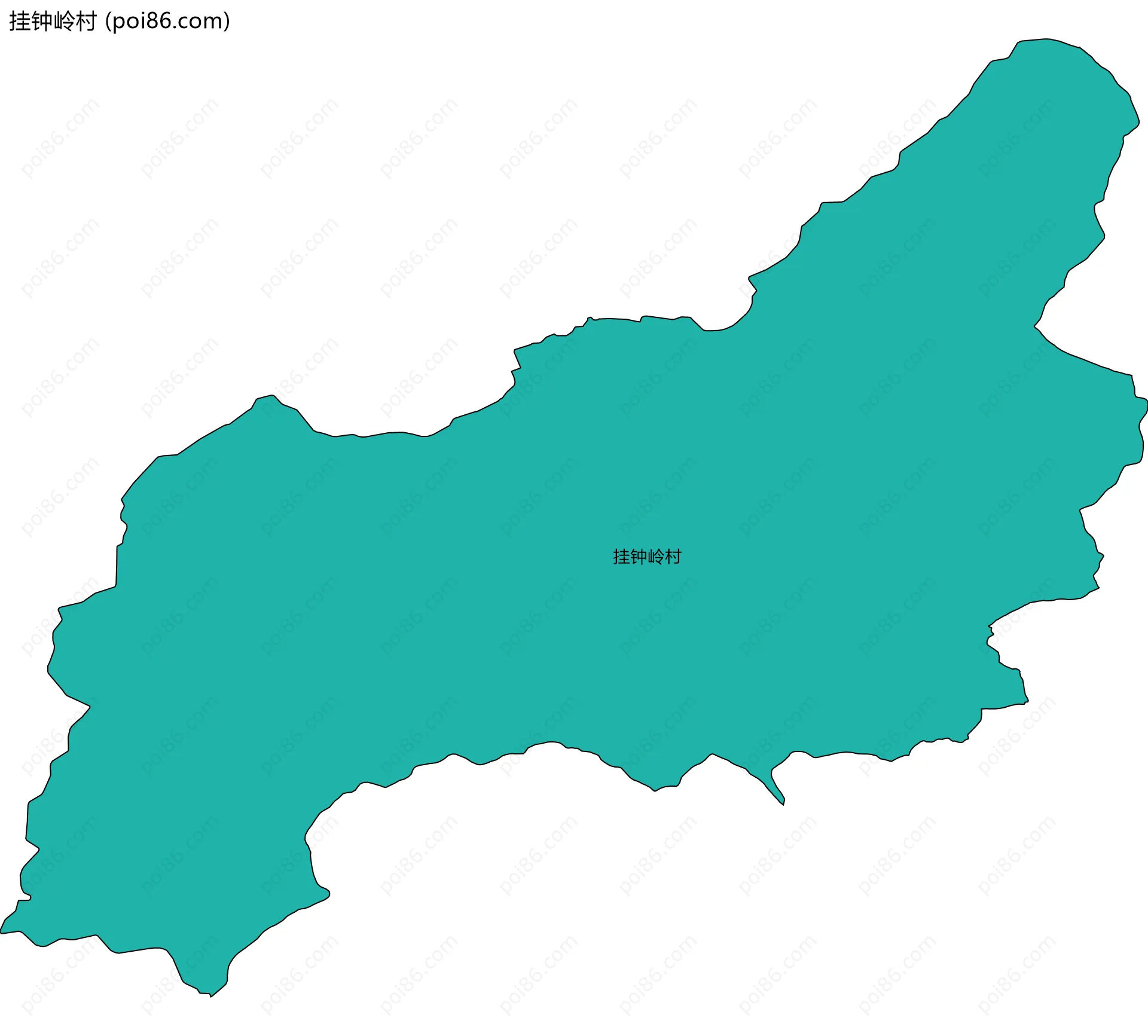 挂钟岭村边界地图