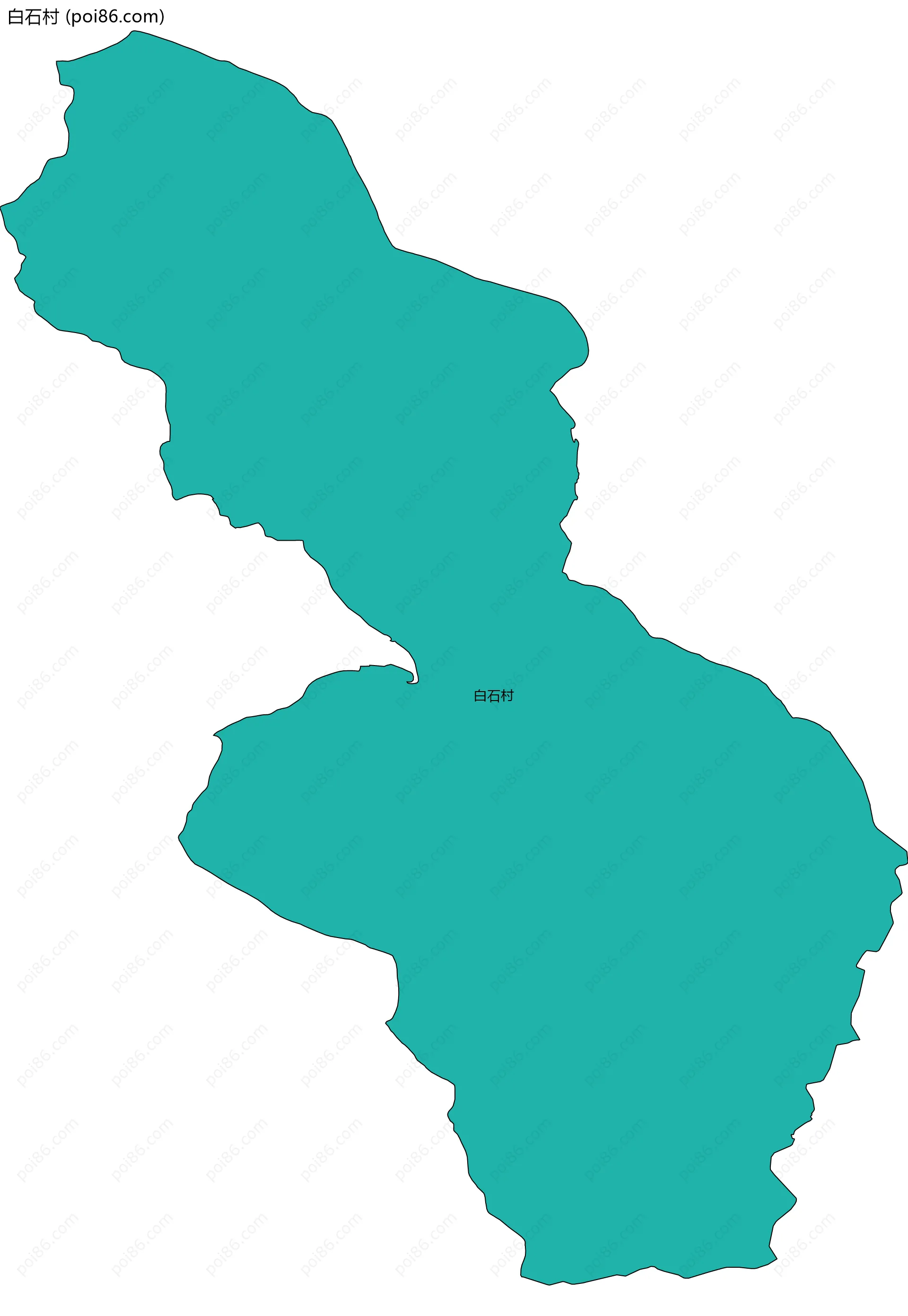 白石村边界地图