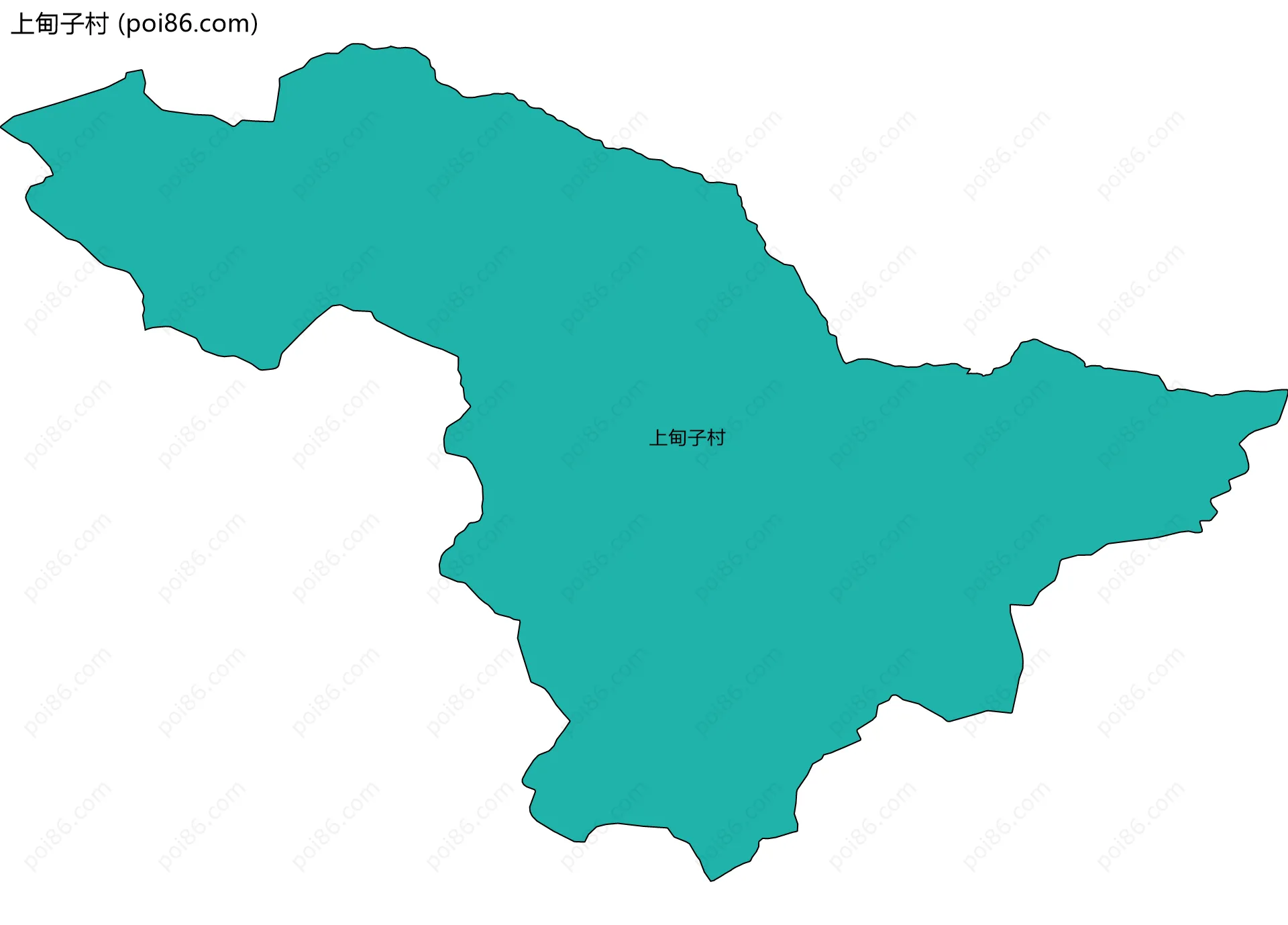 上甸子村边界地图