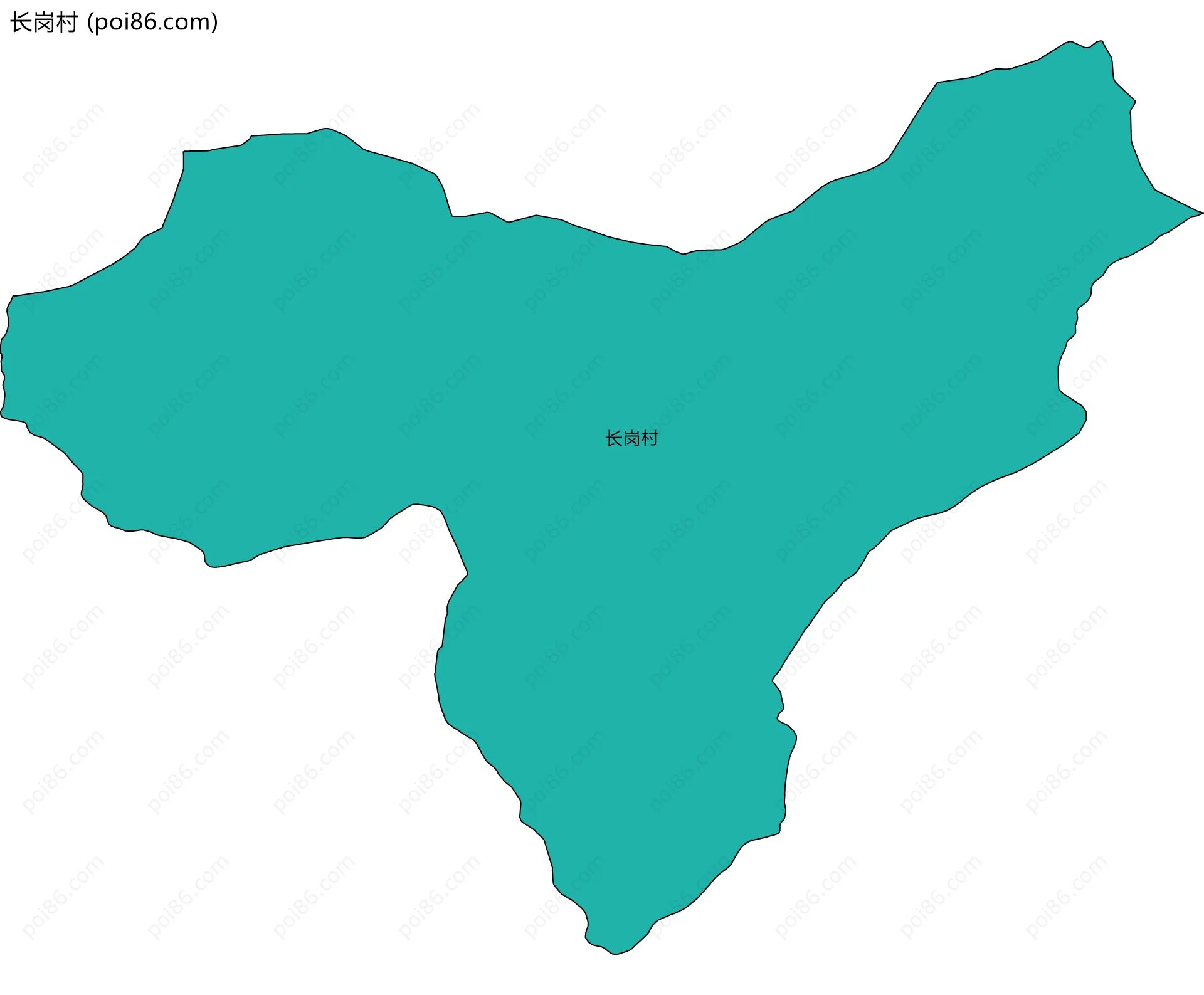 长岗村边界地图