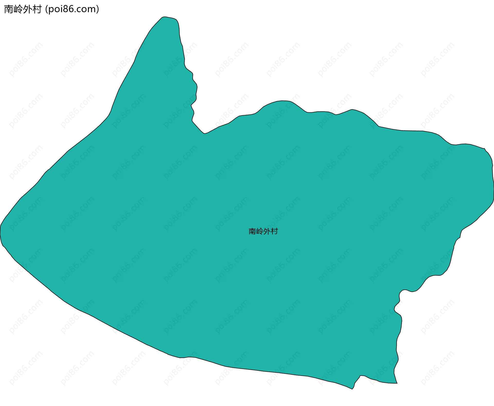 南岭外村边界地图