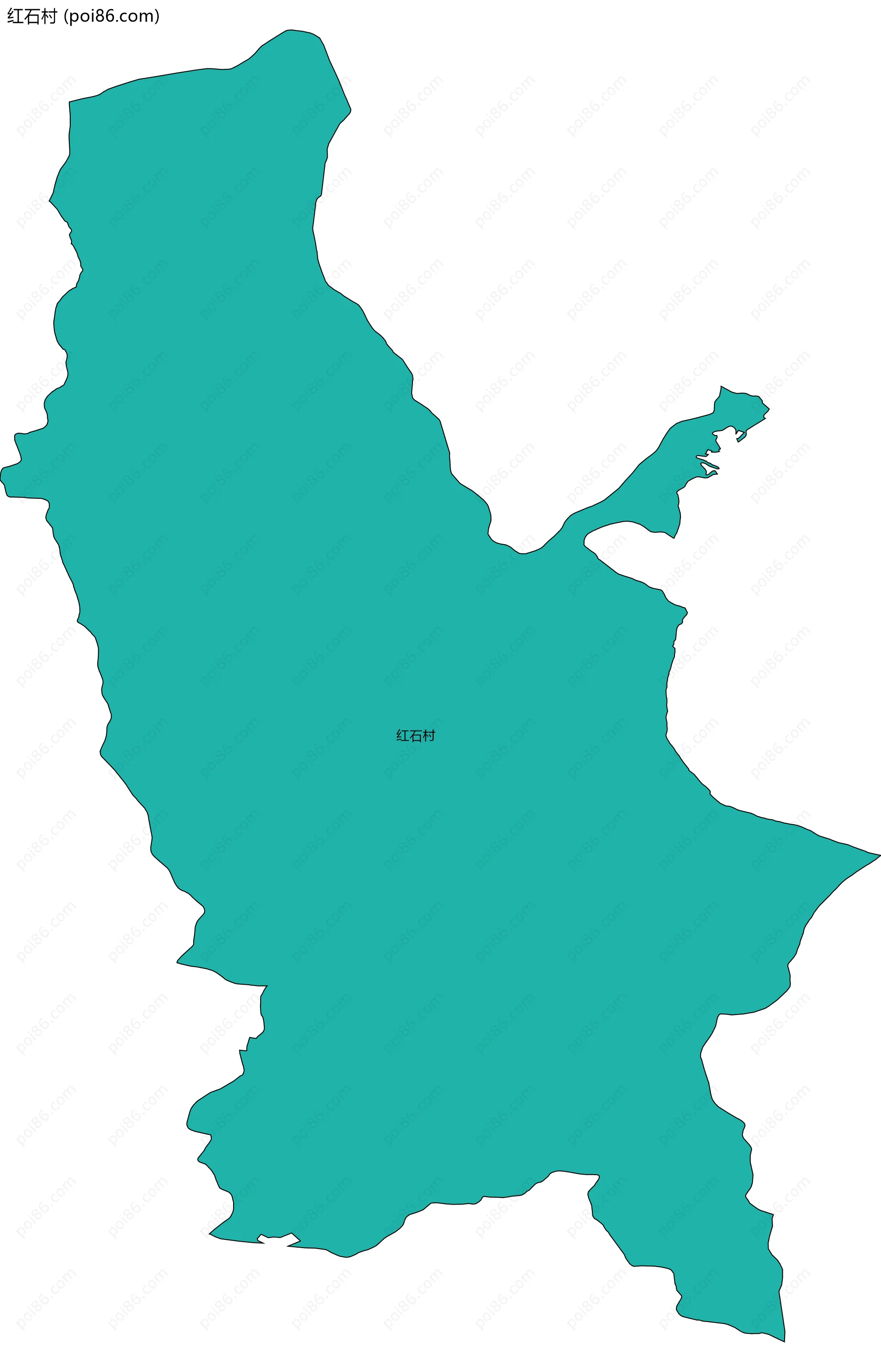 红石村边界地图