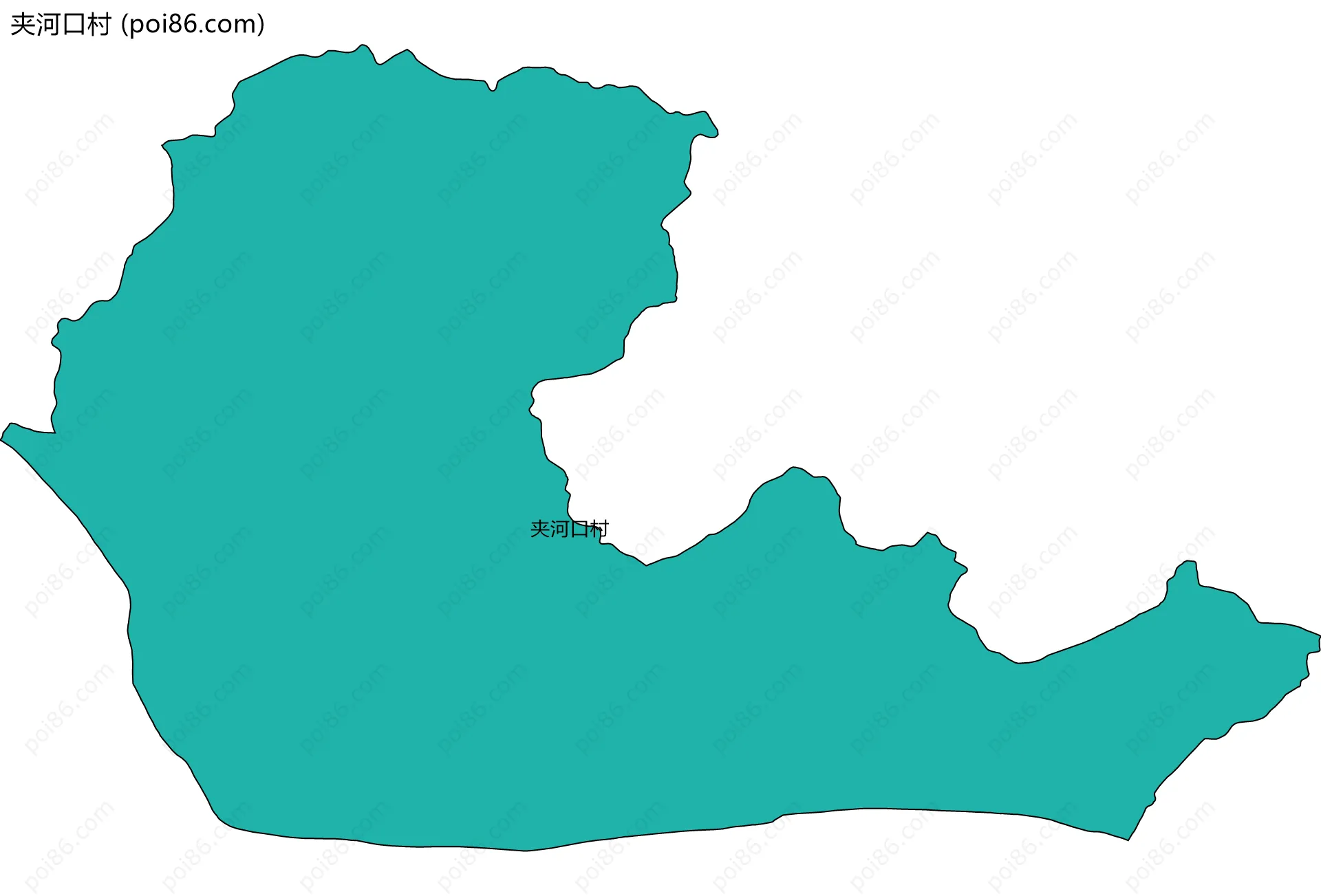 夹河口村边界地图