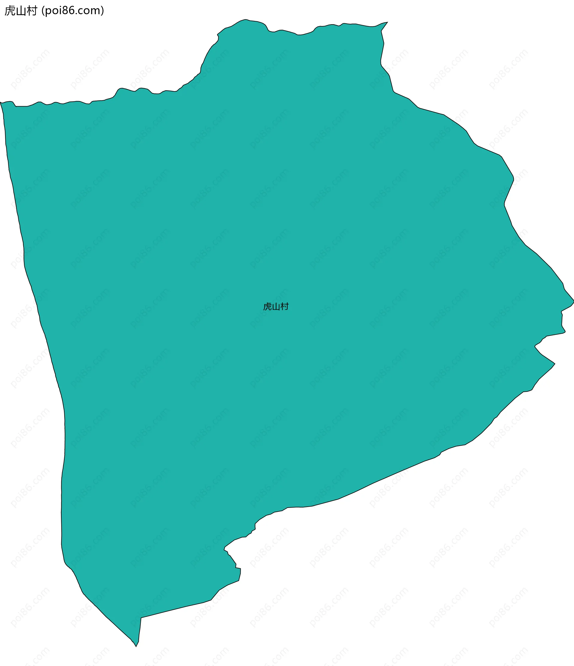 虎山村边界地图