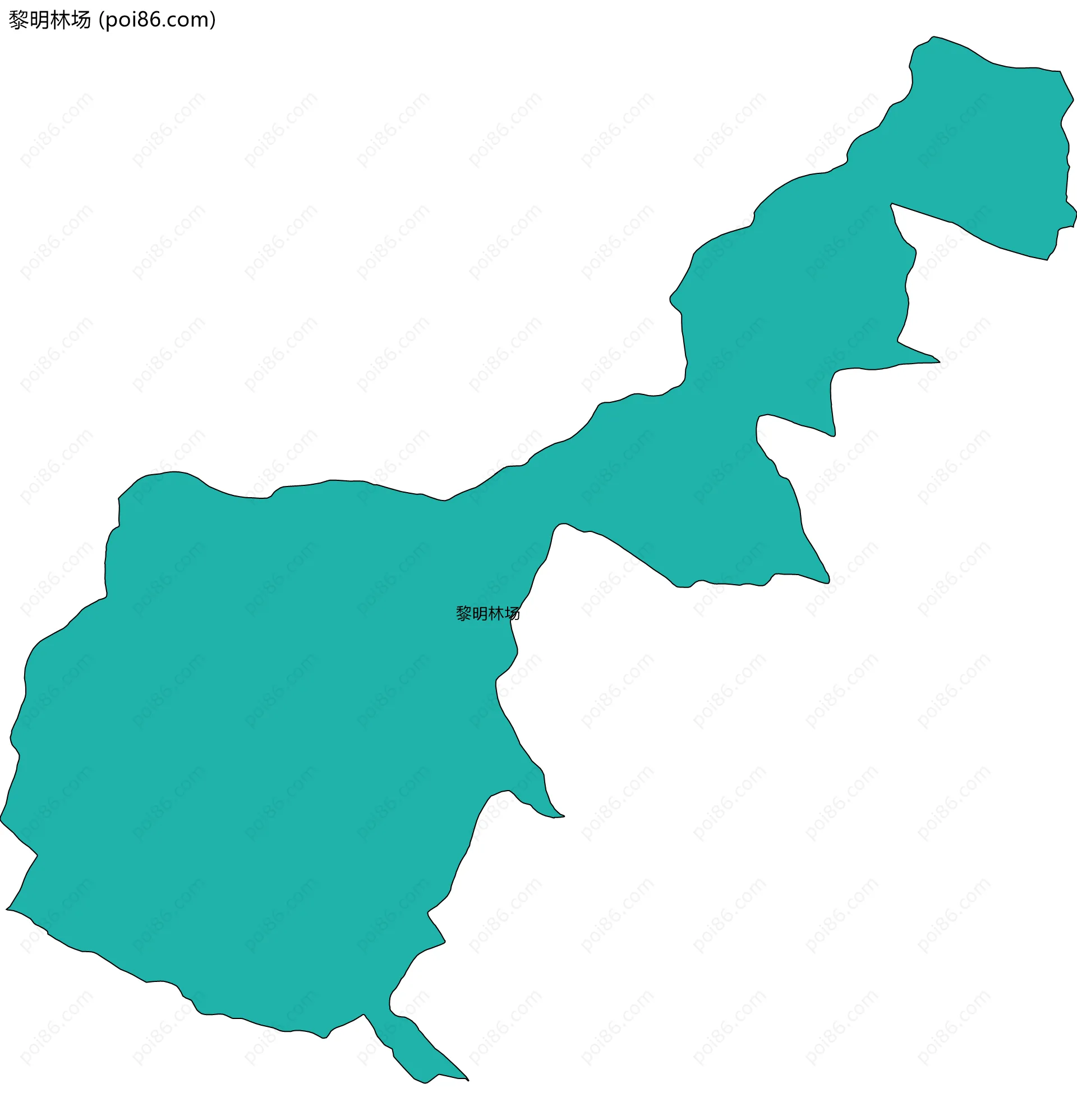 黎明林场边界地图