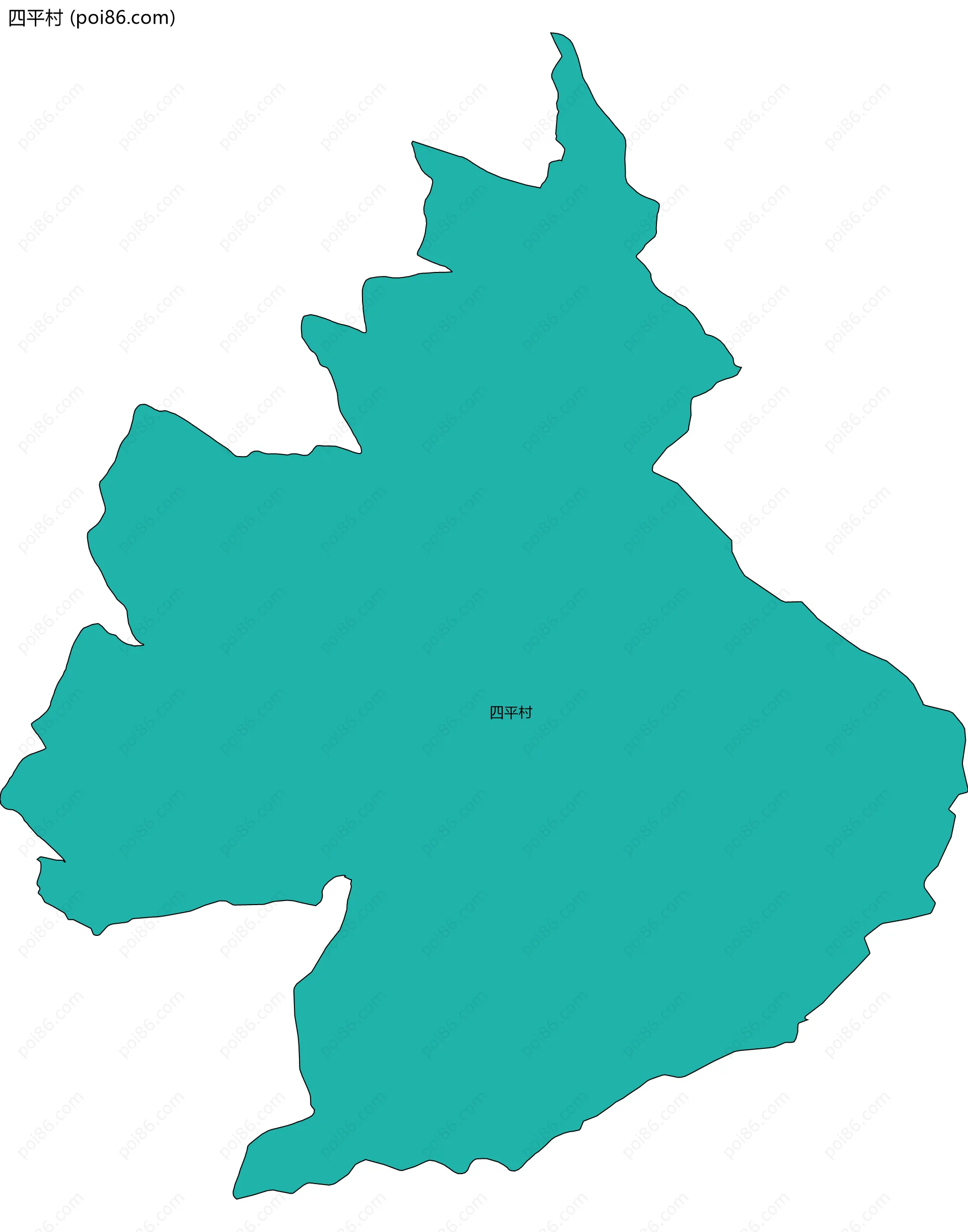 四平村边界地图