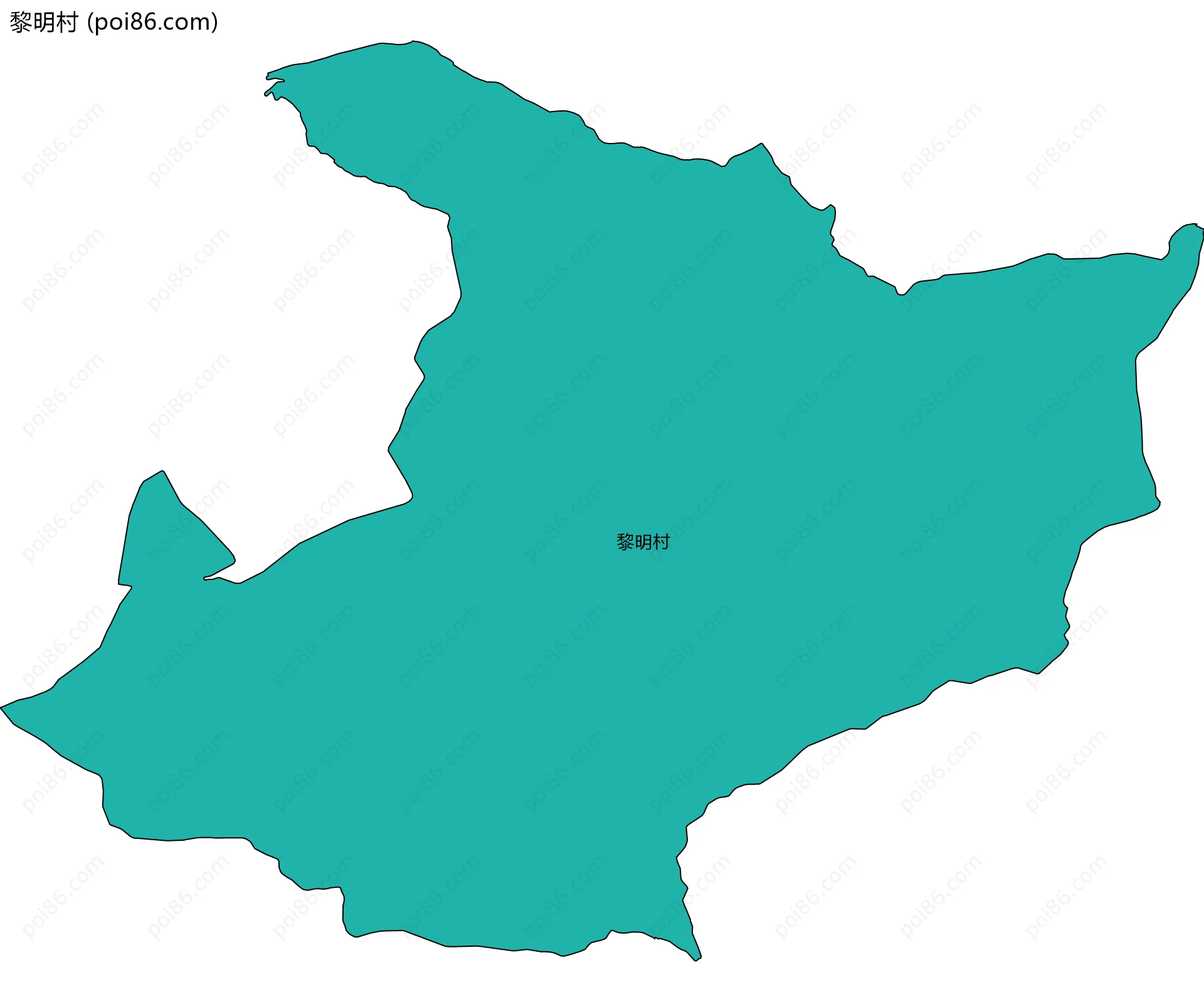 黎明村边界地图