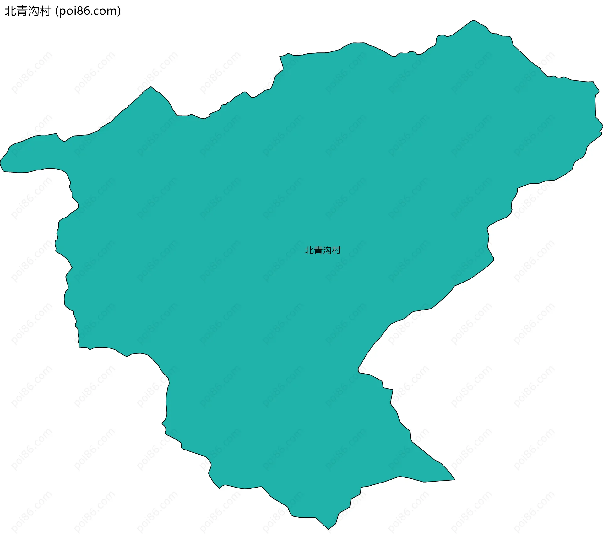 北青沟村边界地图