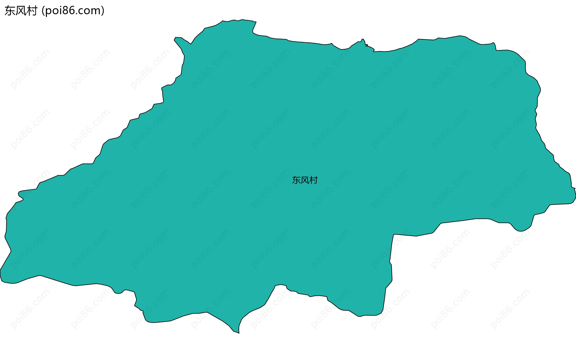 东风村边界地图