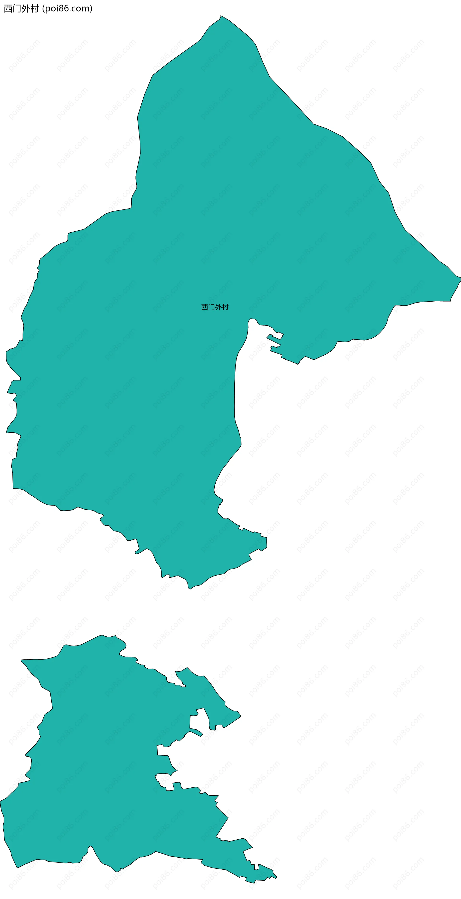 西门外村边界地图