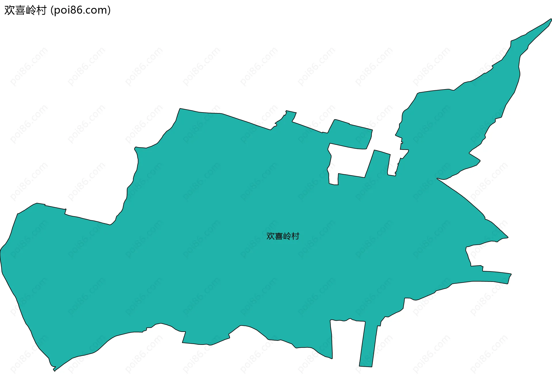 欢喜岭村边界地图