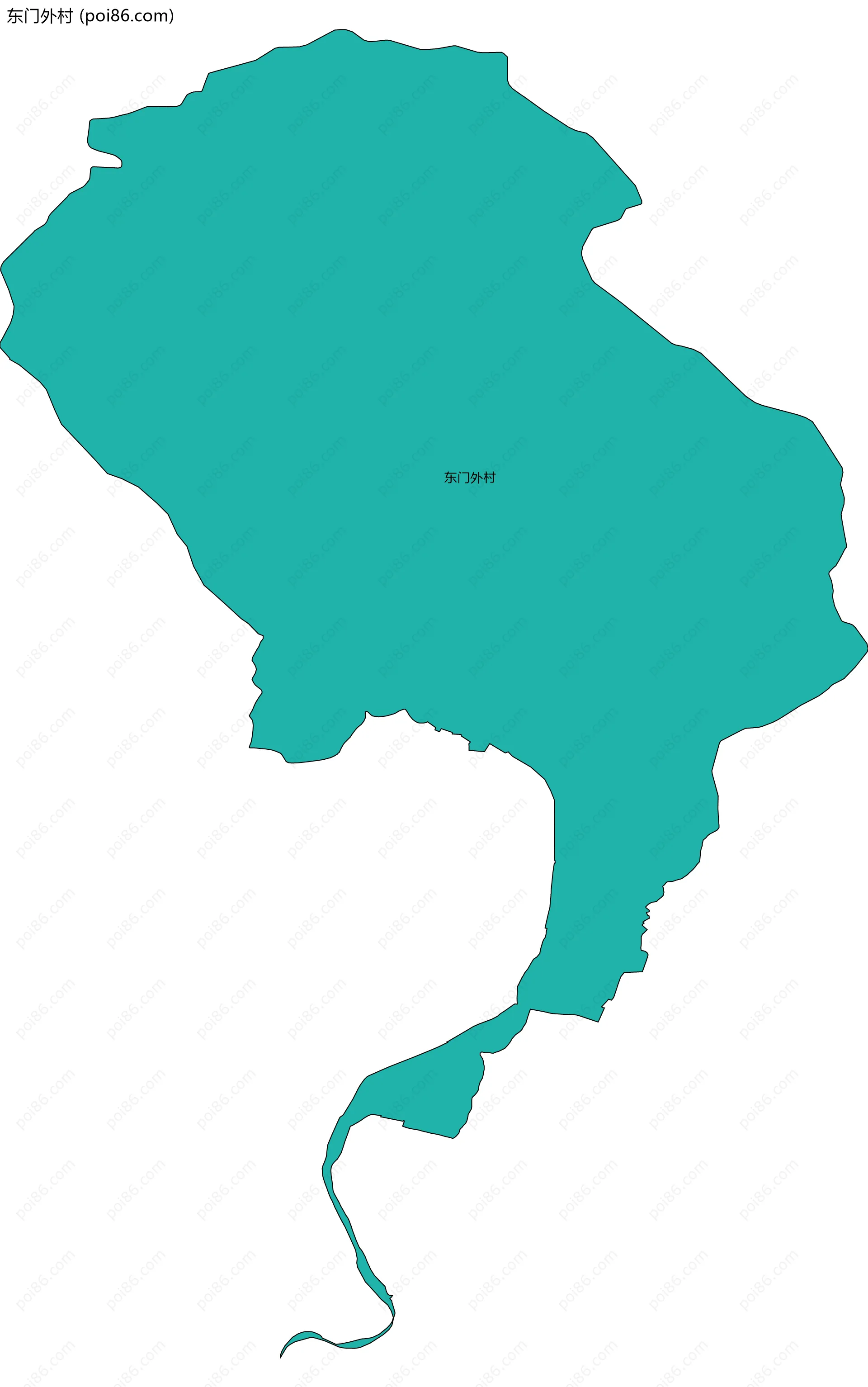 东门外村边界地图