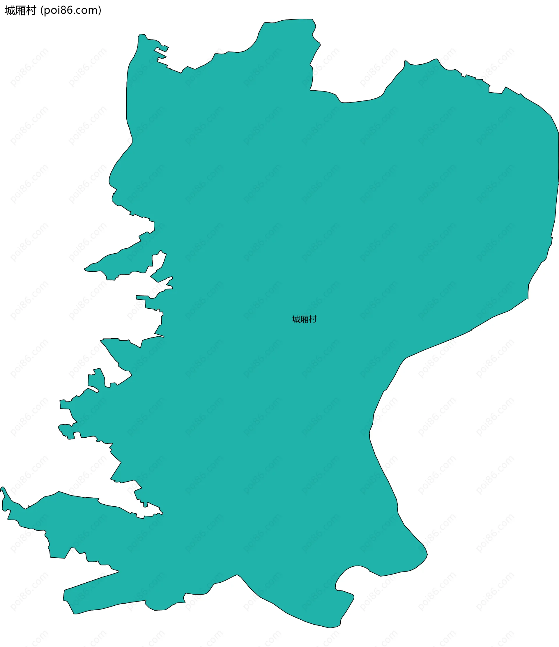 城厢村边界地图