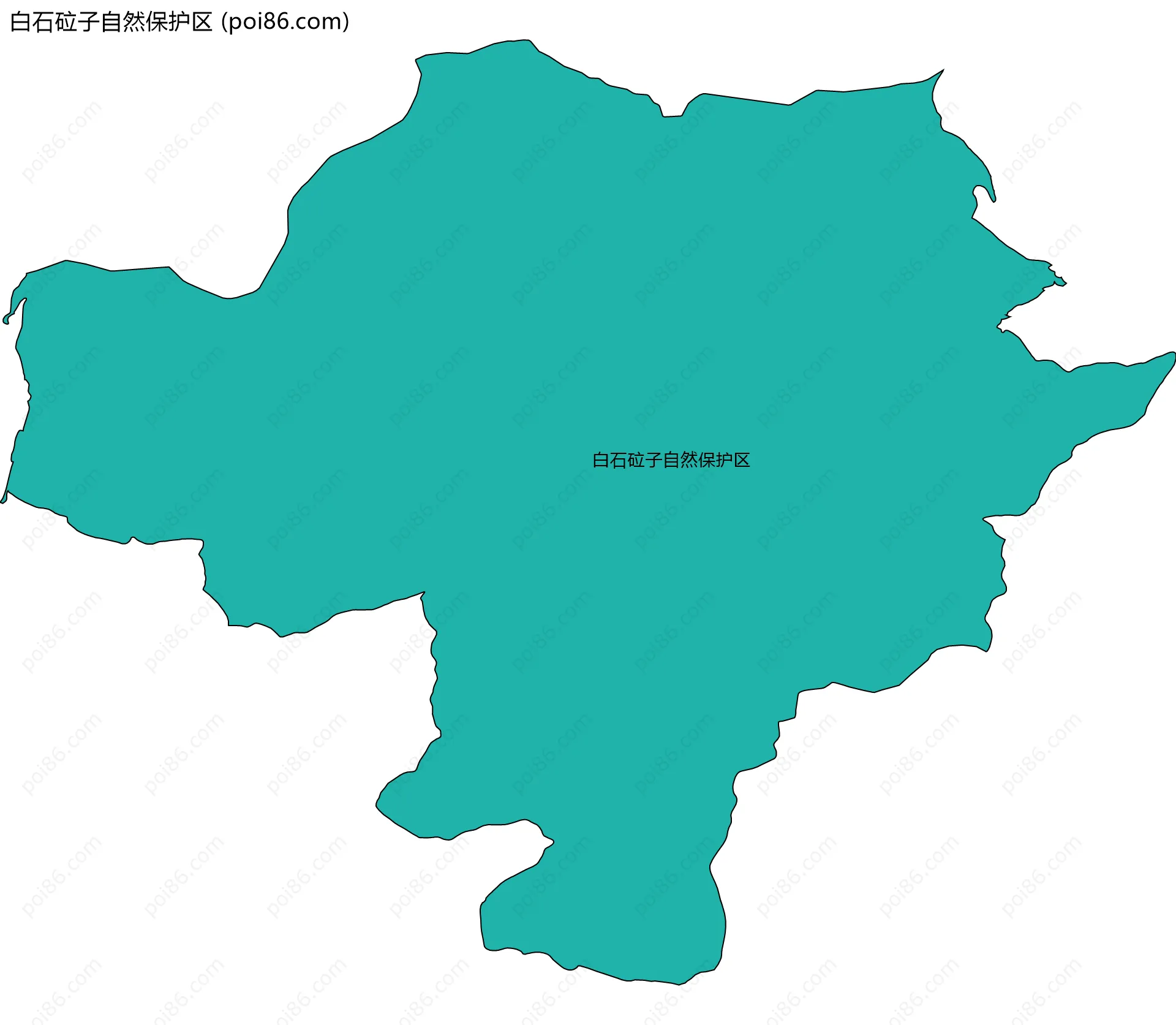 白石砬子自然保护区边界地图