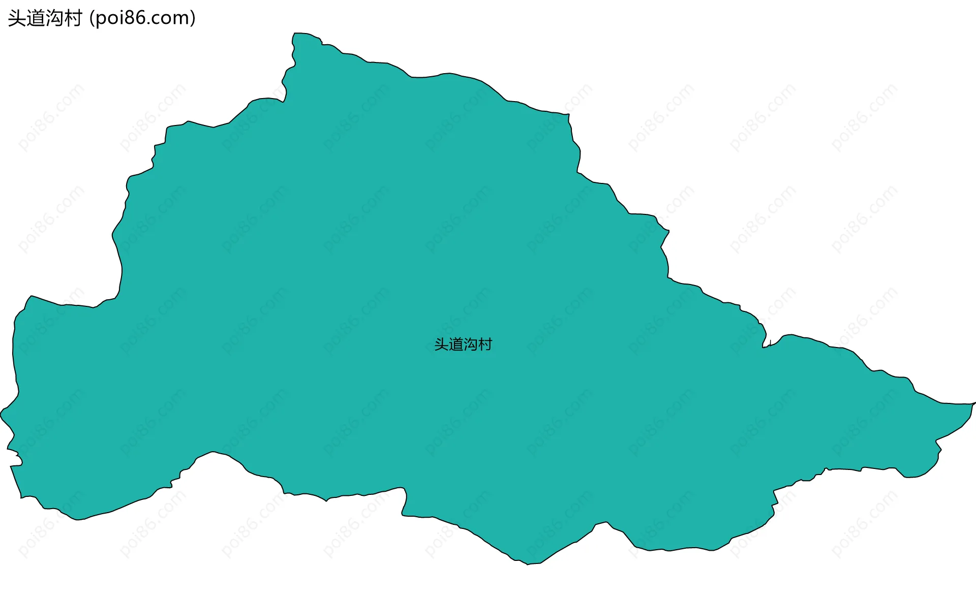 头道沟村边界地图