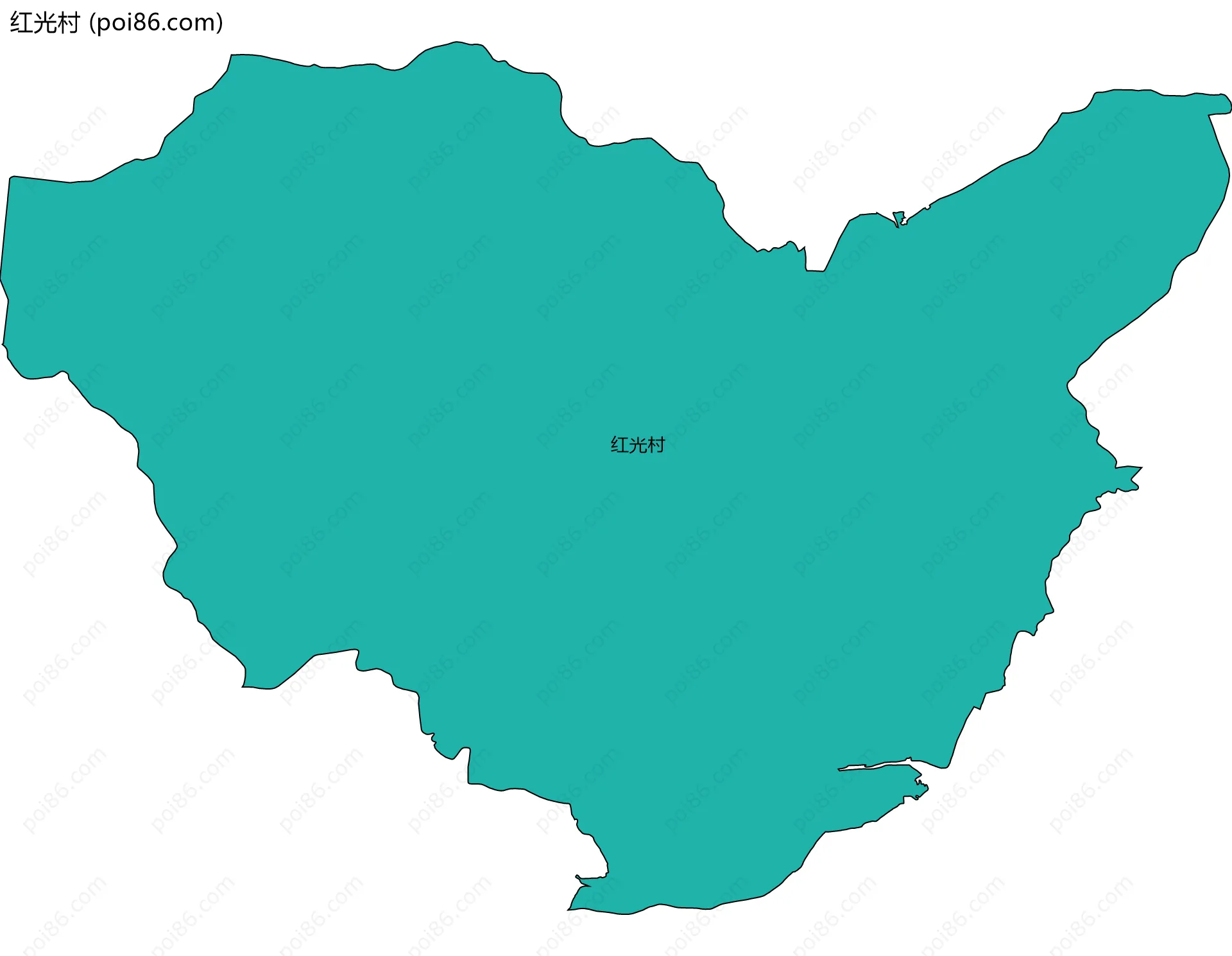 红光村边界地图
