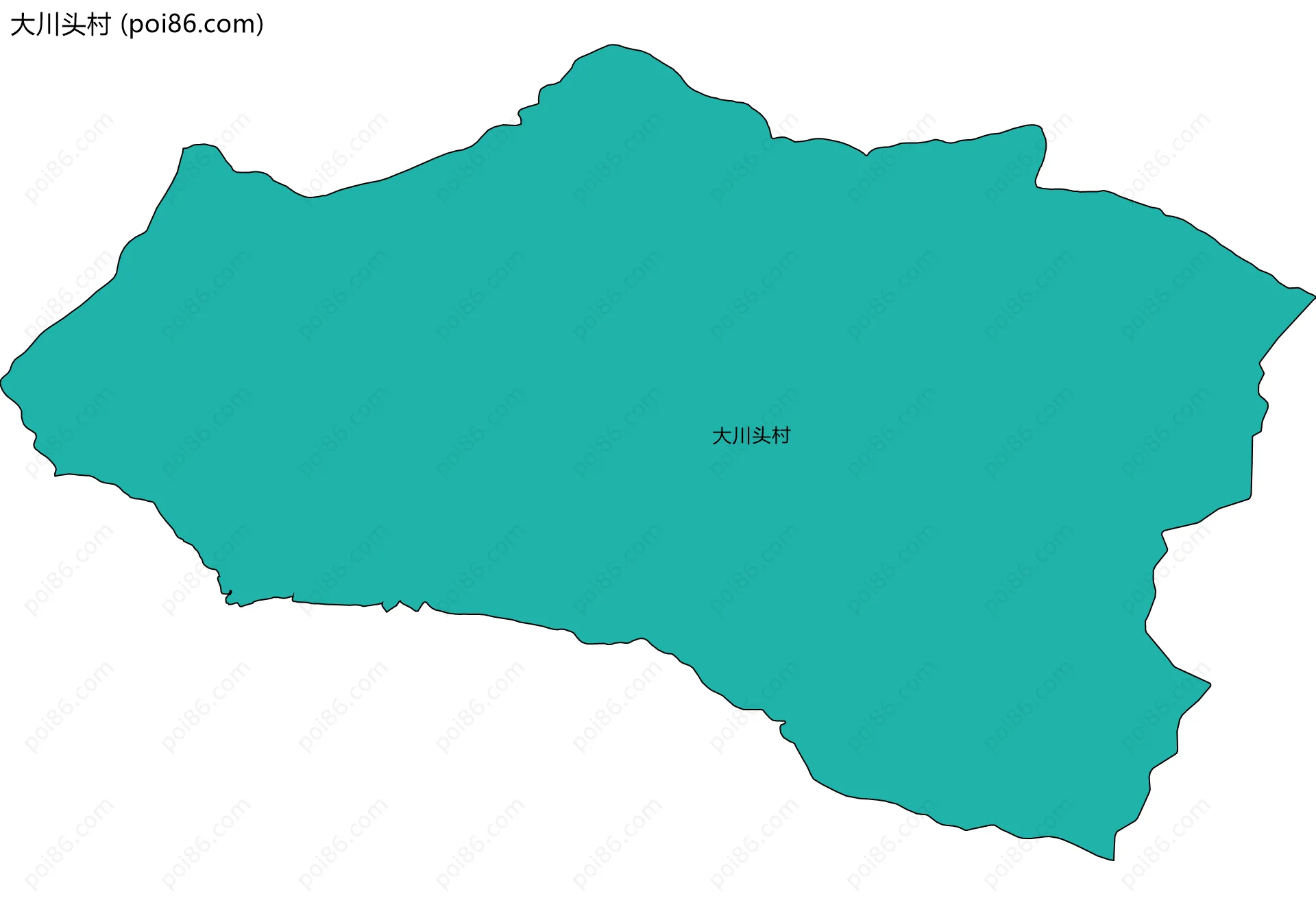 大川头村边界地图