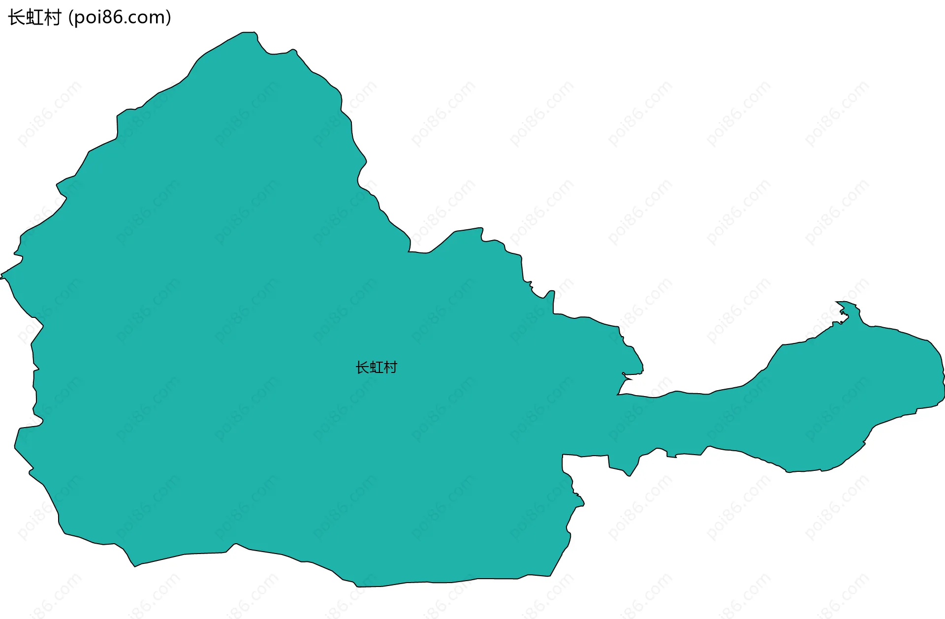 长虹村边界地图