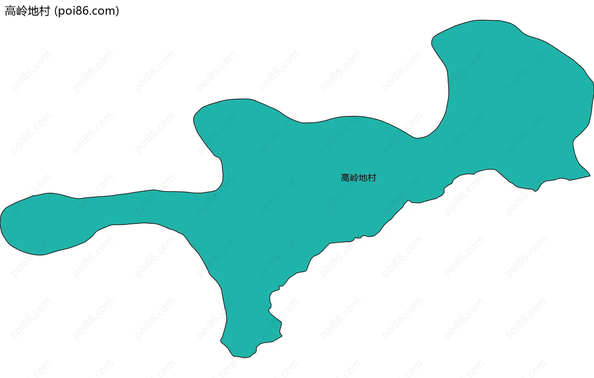 高岭地村边界地图