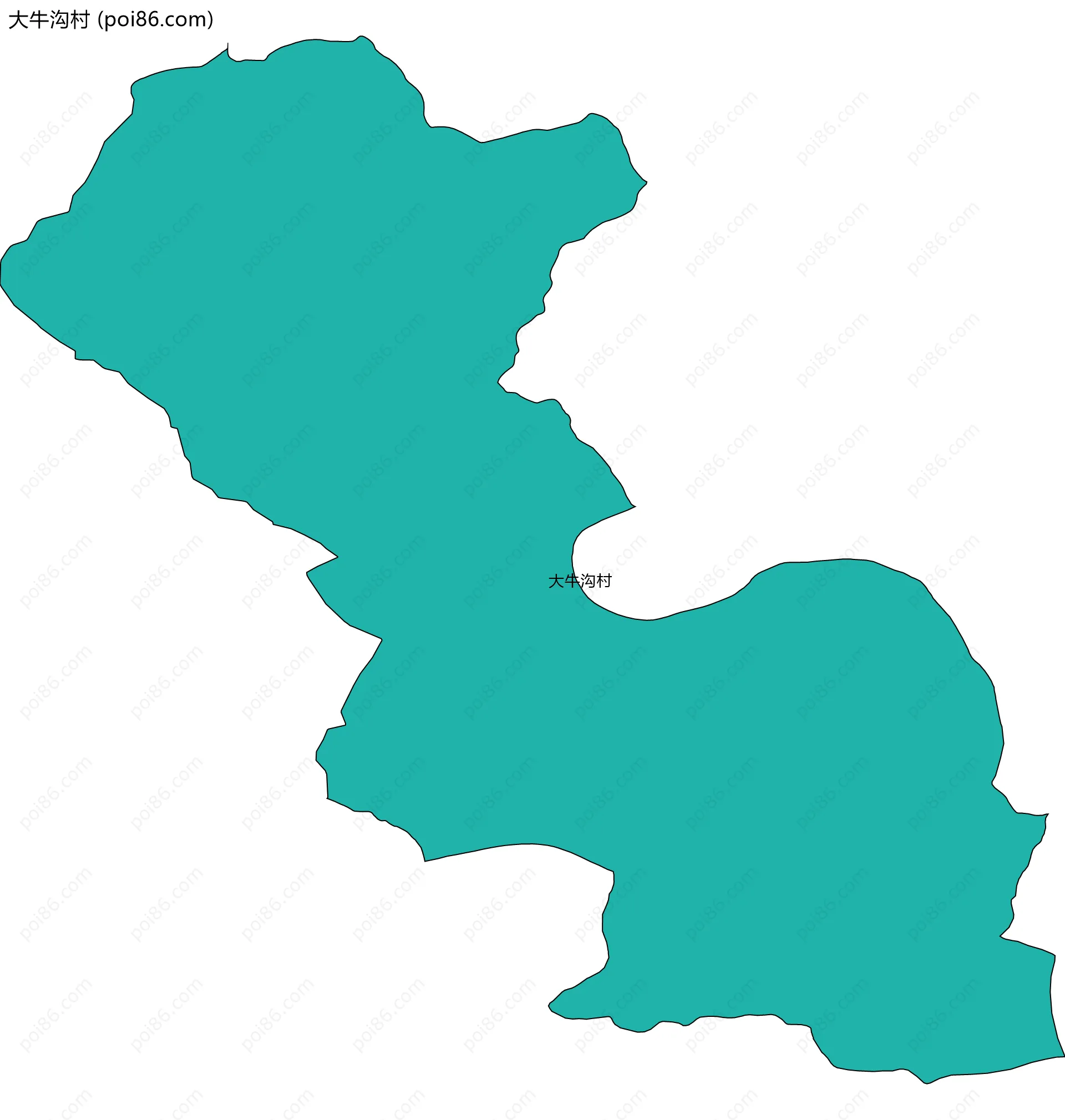 大牛沟村边界地图