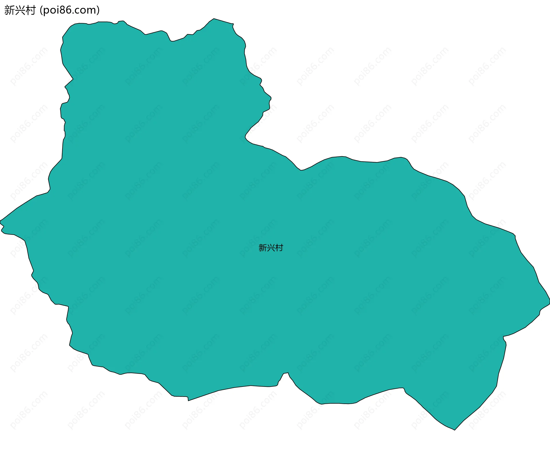 新兴村边界地图