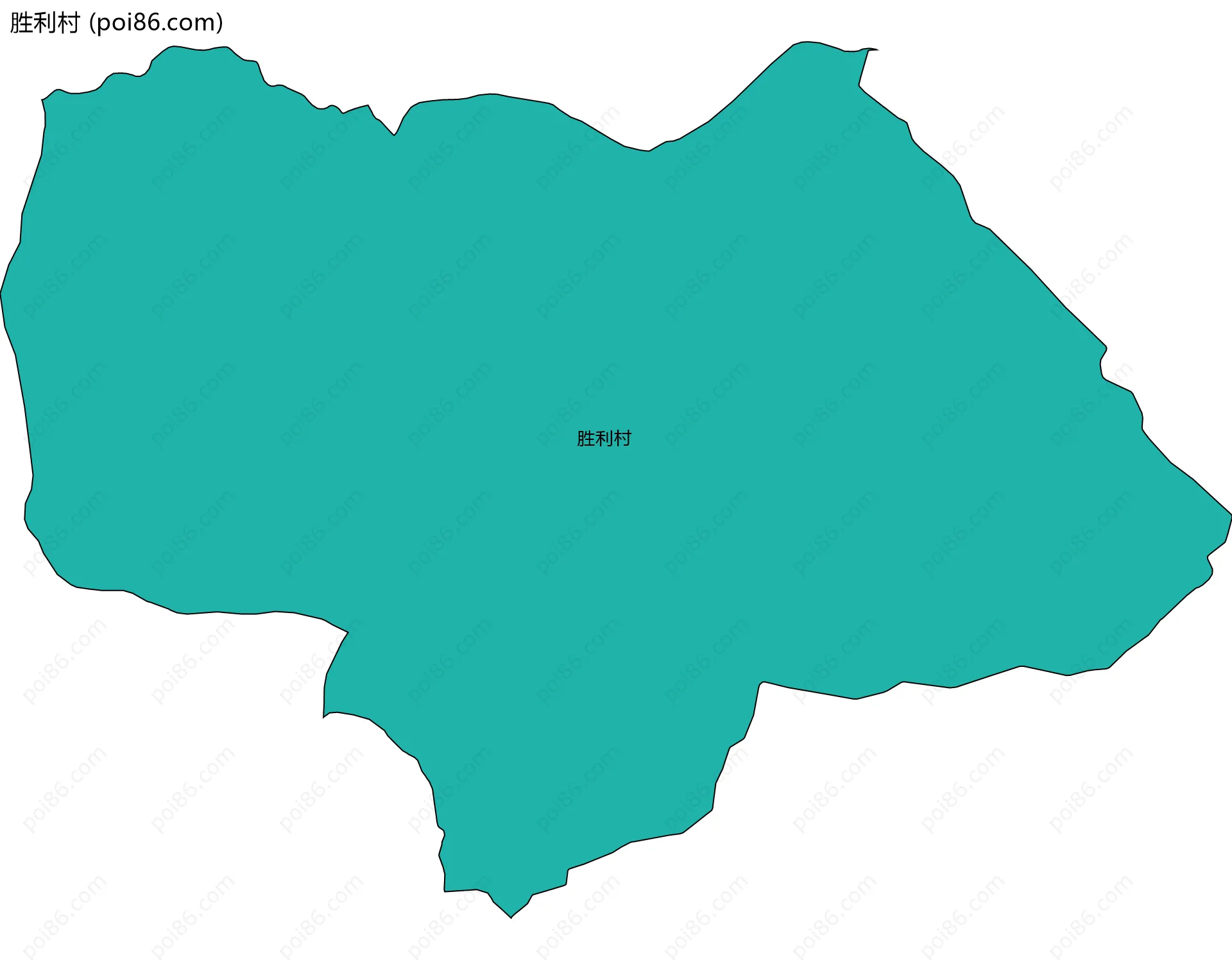 胜利村边界地图