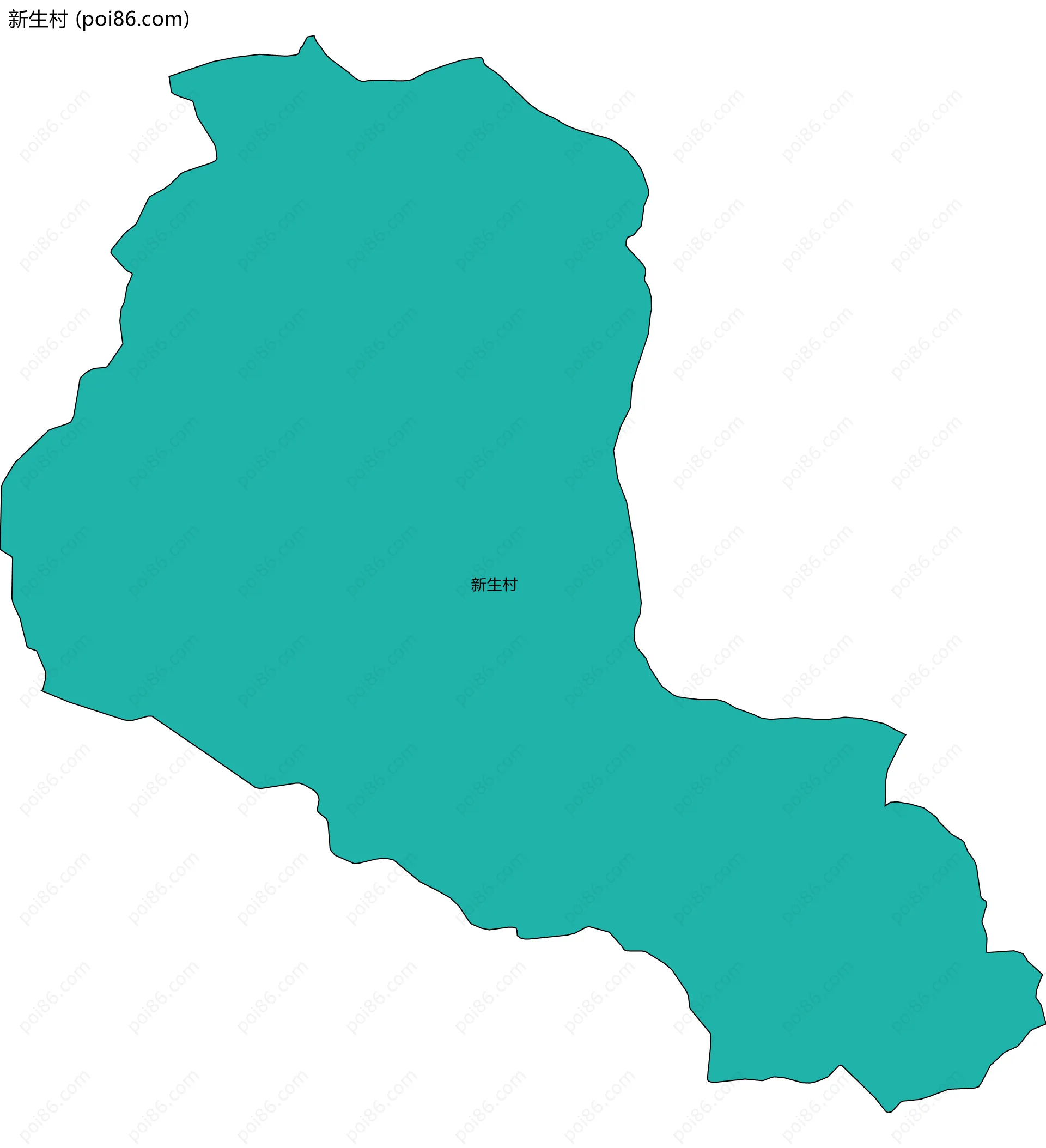 新生村边界地图